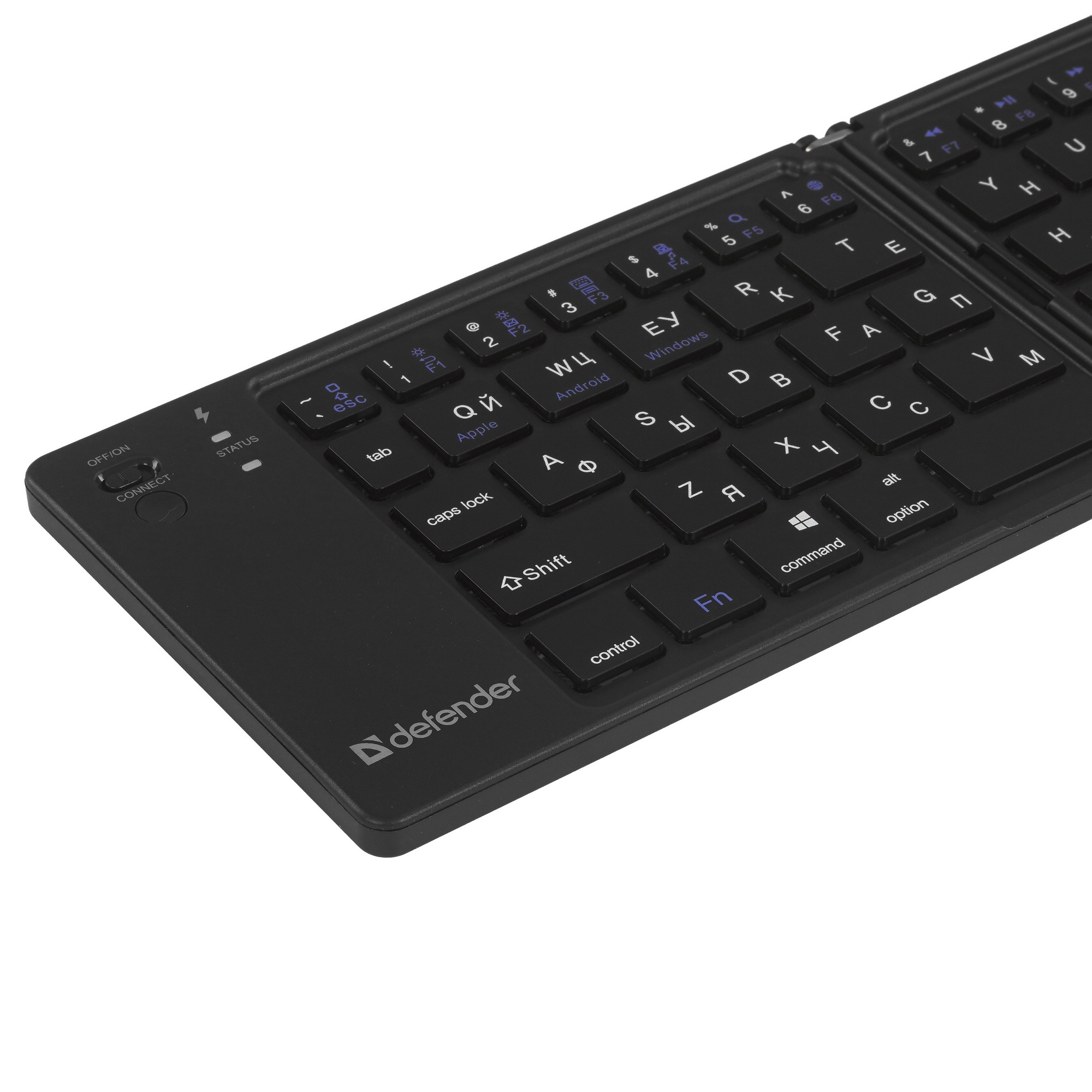 Клавиатура беспроводная Defender Bluetooth 66кн+FN складная черный/бел.кл. Enigma SB-094 45094