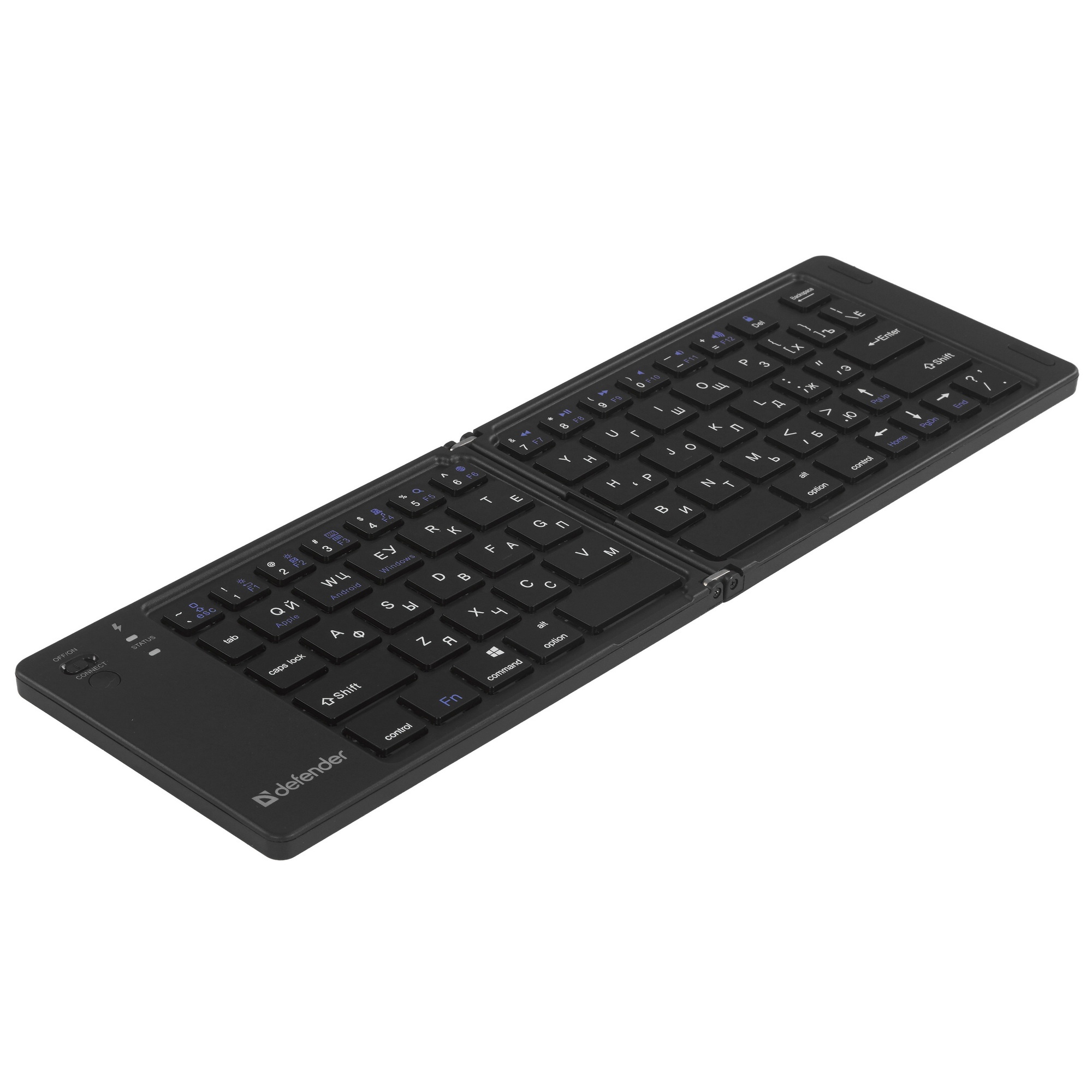 Клавиатура беспроводная Defender Bluetooth 66кн+FN складная черный/бел.кл. Enigma SB-094 45094