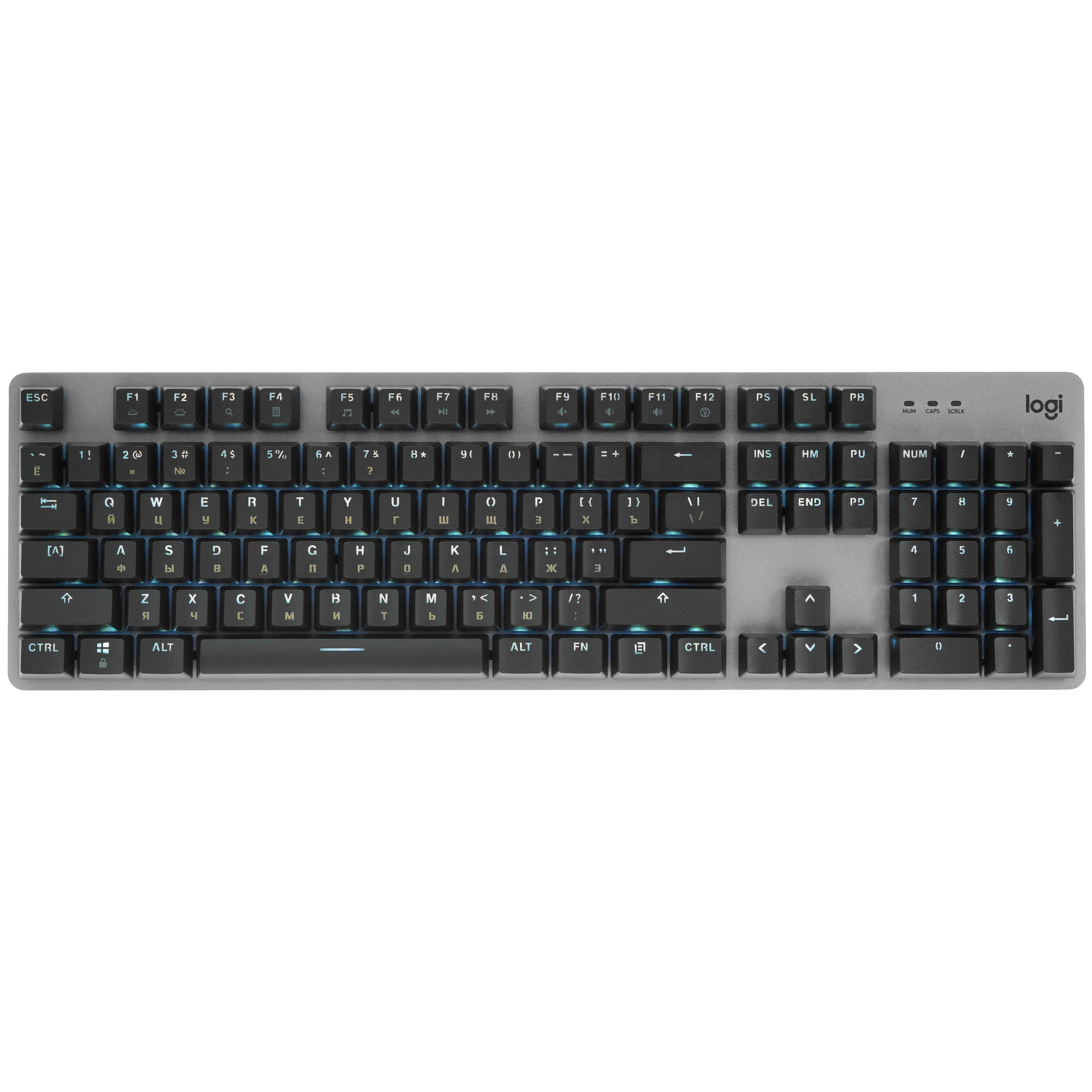 Клавиатура проводная механическая Logitech K845, Red Linear Switch, серый (920-009216)