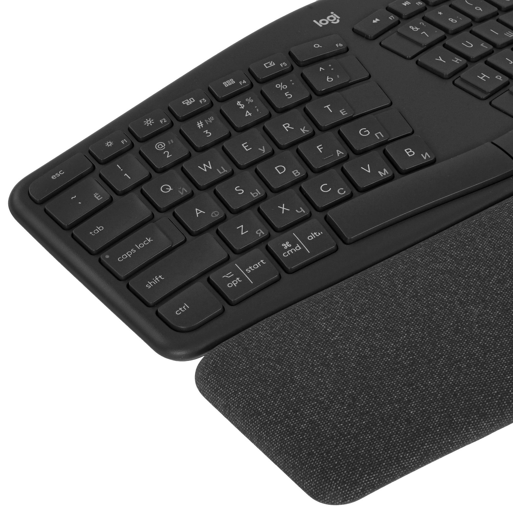 Клавиатура Logitech K860 черный USB беспроводная BT Multimedia Ergo (подставка для запястий) (920-01