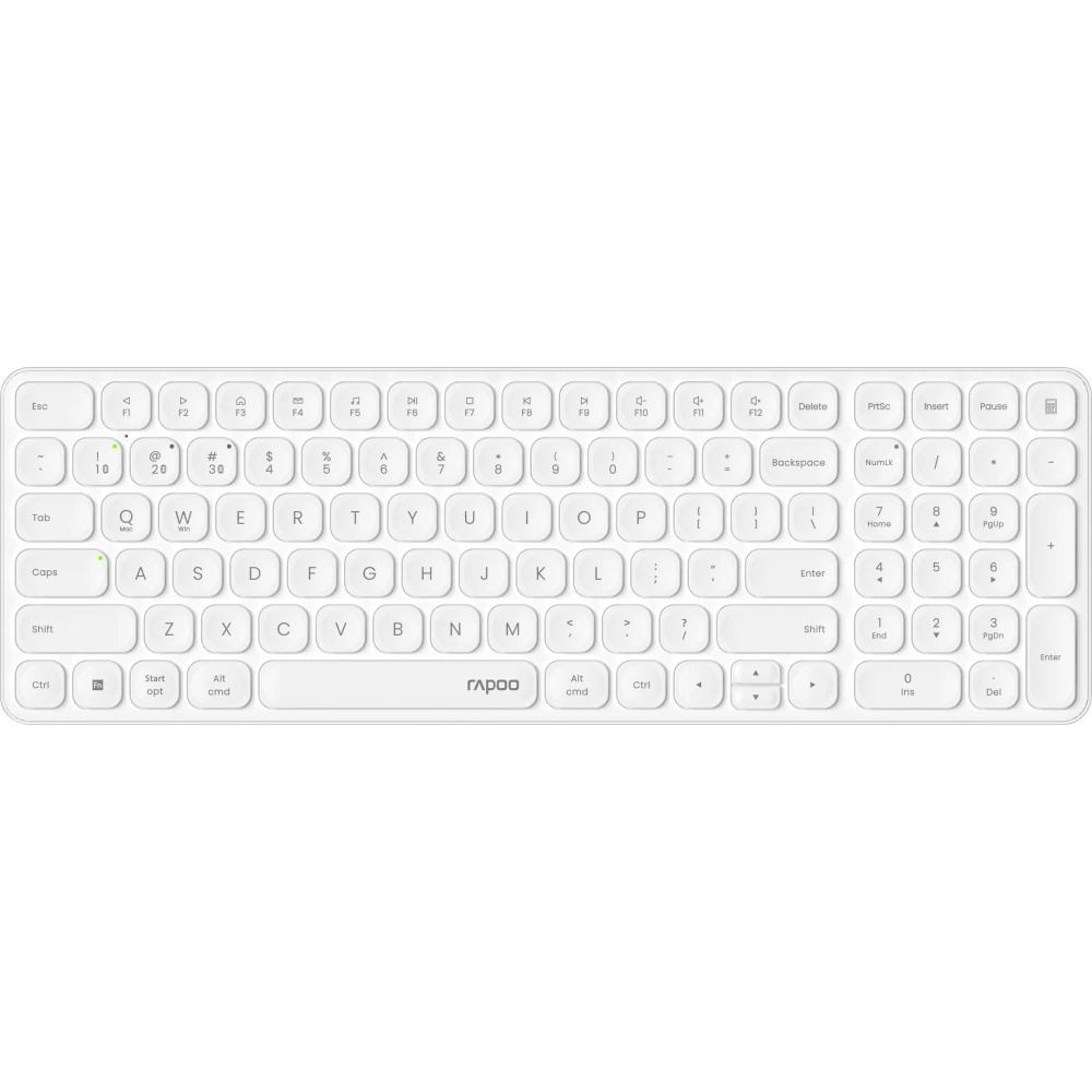 Клавиатура Rapoo E9310M Ультра-тонкая Беспроводная 2.4ГГц, Bluetooth3.0, белый