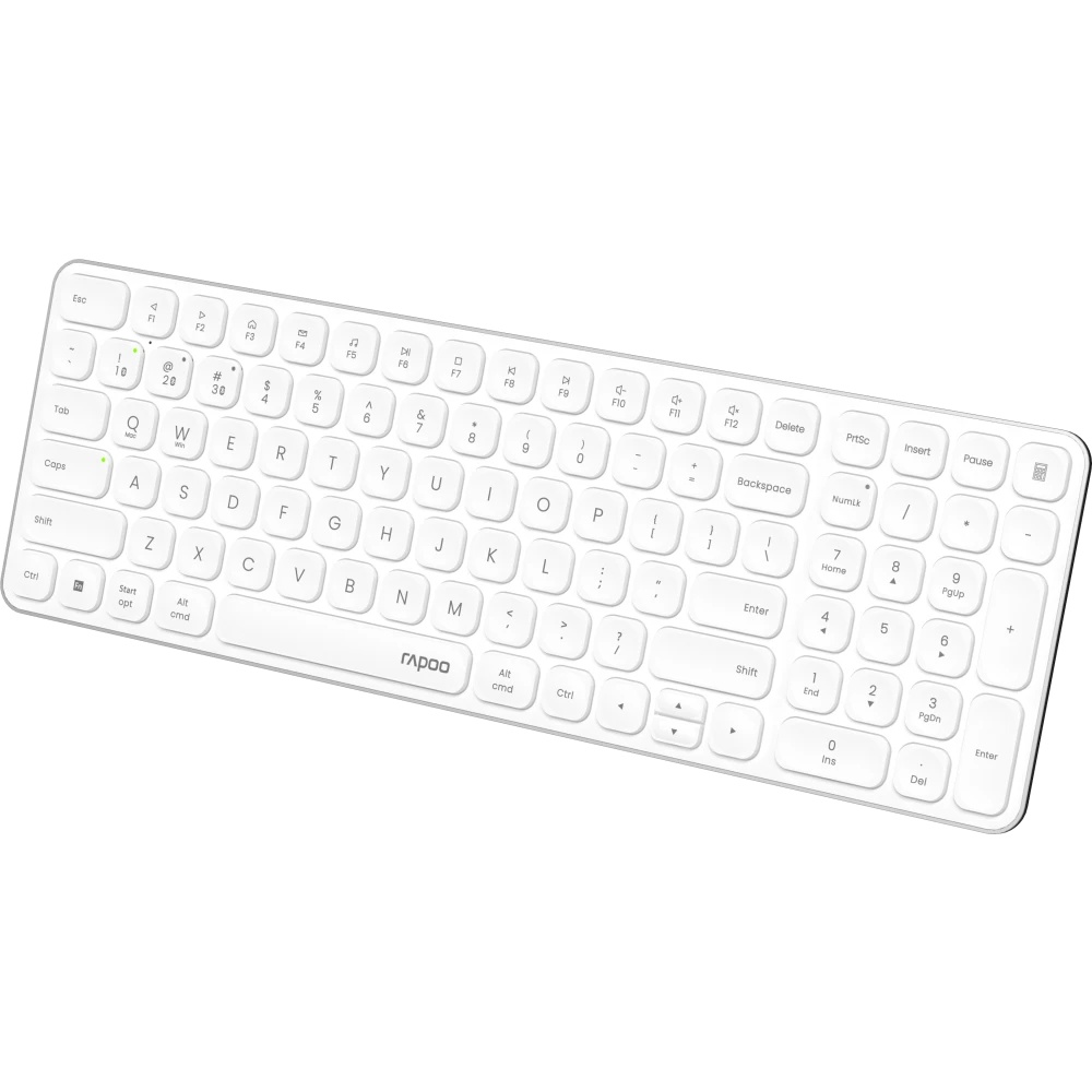 Клавиатура Rapoo E9310M Ультра-тонкая Беспроводная 2.4ГГц, Bluetooth3.0, белый
