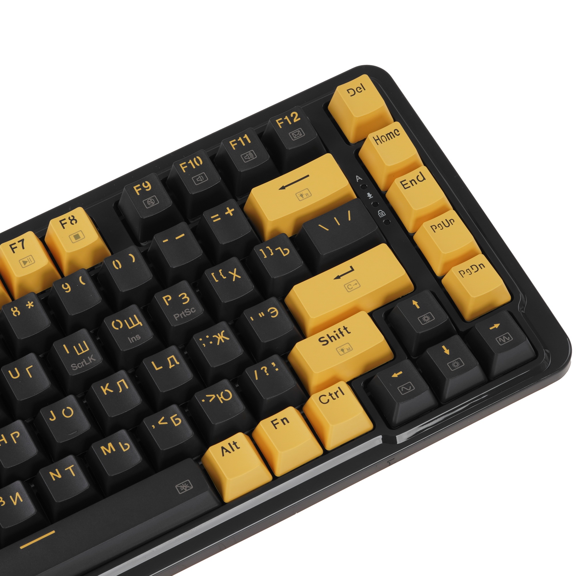 Игровая клавиатура REDRAGON ELF черно-желтая (USB, Redragon+Melt Gold, 82 кл ., RGB)