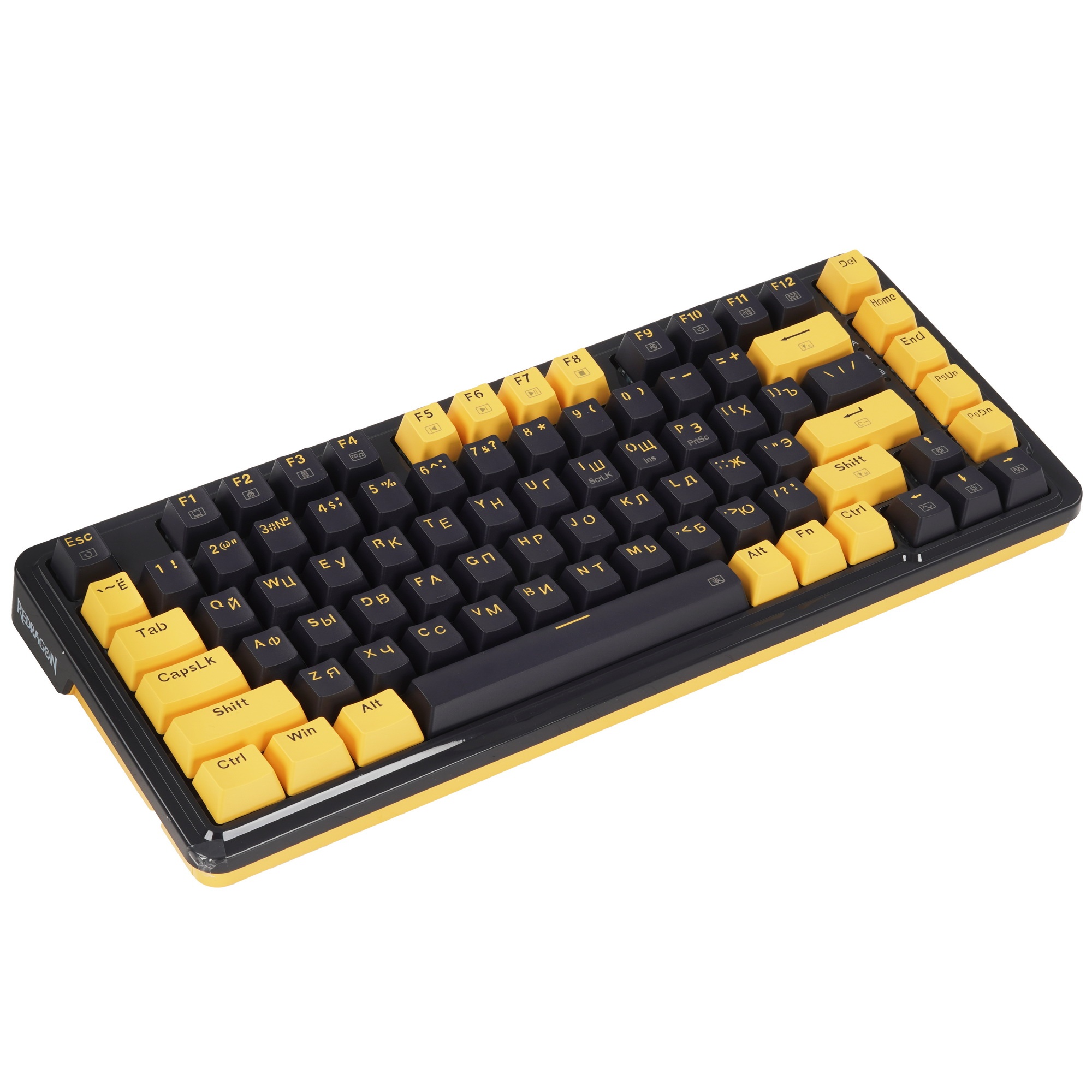 Игровая клавиатура REDRAGON ELF черно-желтая (USB, Redragon+Melt Gold, 82 кл ., RGB)