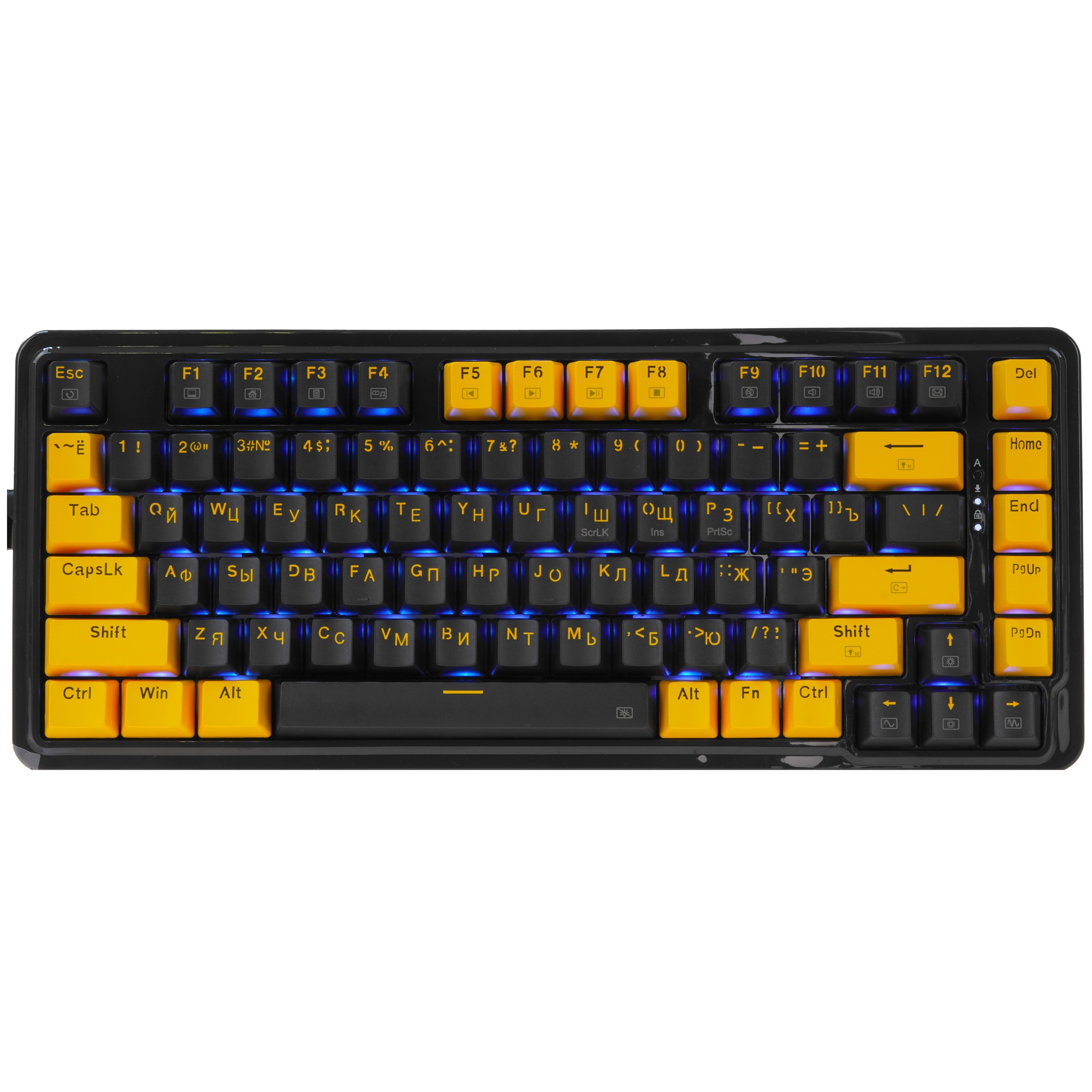 Игровая клавиатура REDRAGON ELF черно-желтая (USB, Redragon+Melt Gold, 82 кл ., RGB)