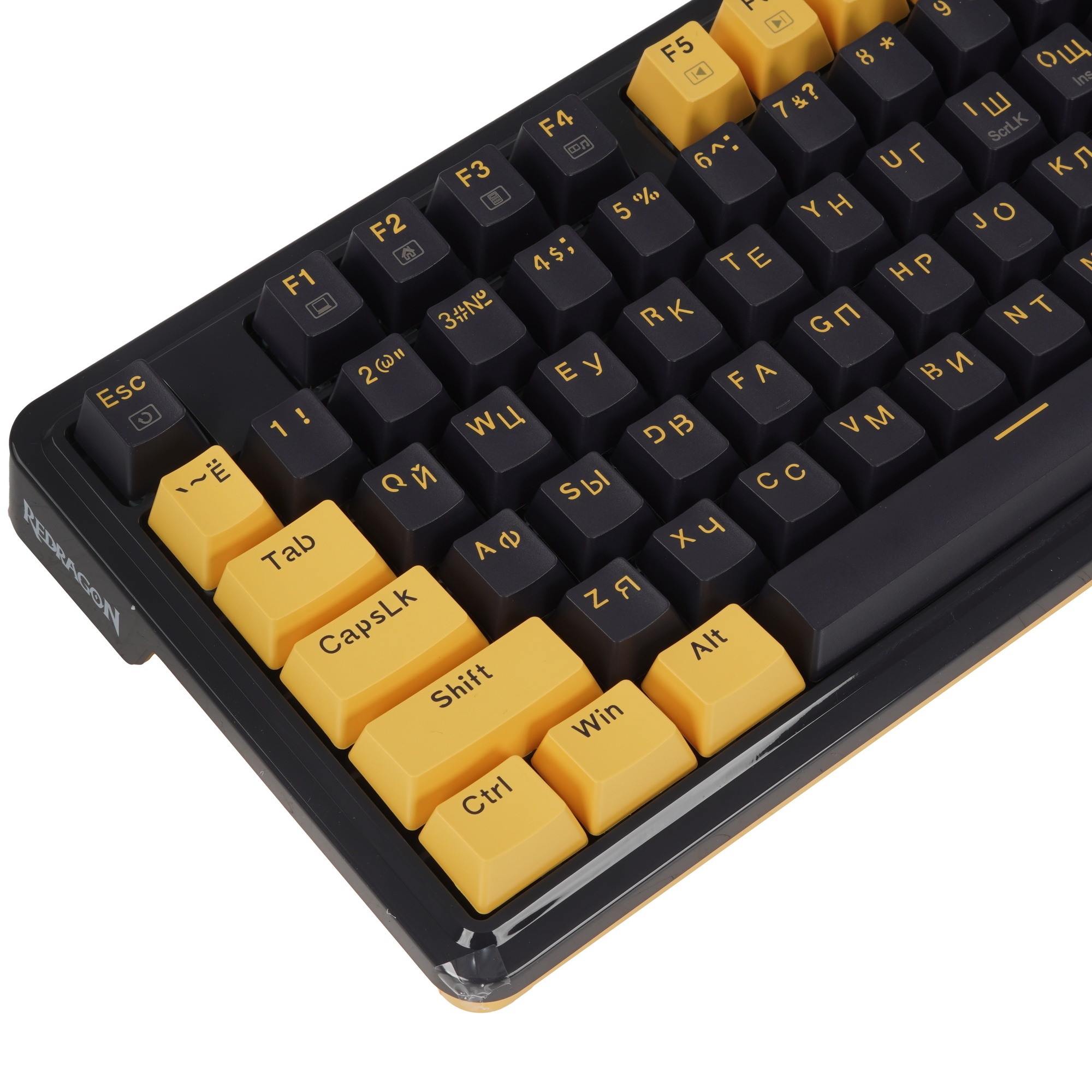 Игровая клавиатура REDRAGON ELF черно-желтая (USB, Redragon+Melt Gold, 82 кл ., RGB)