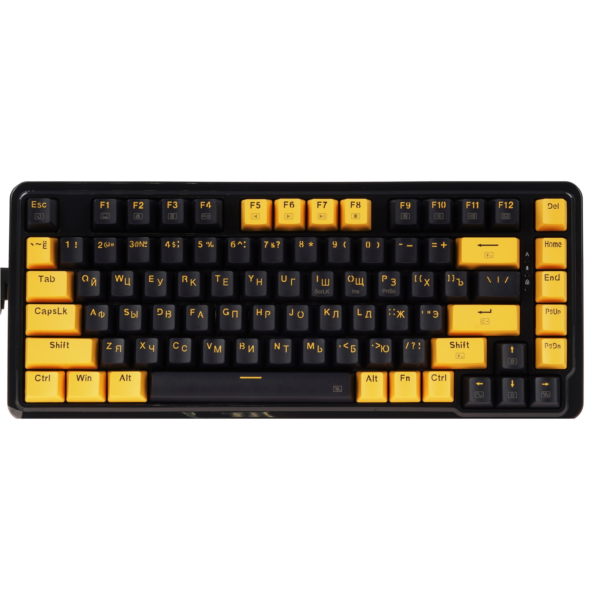 Игровая клавиатура REDRAGON ELF черно-желтая (USB, Redragon+Melt Gold, 82 кл ., RGB)