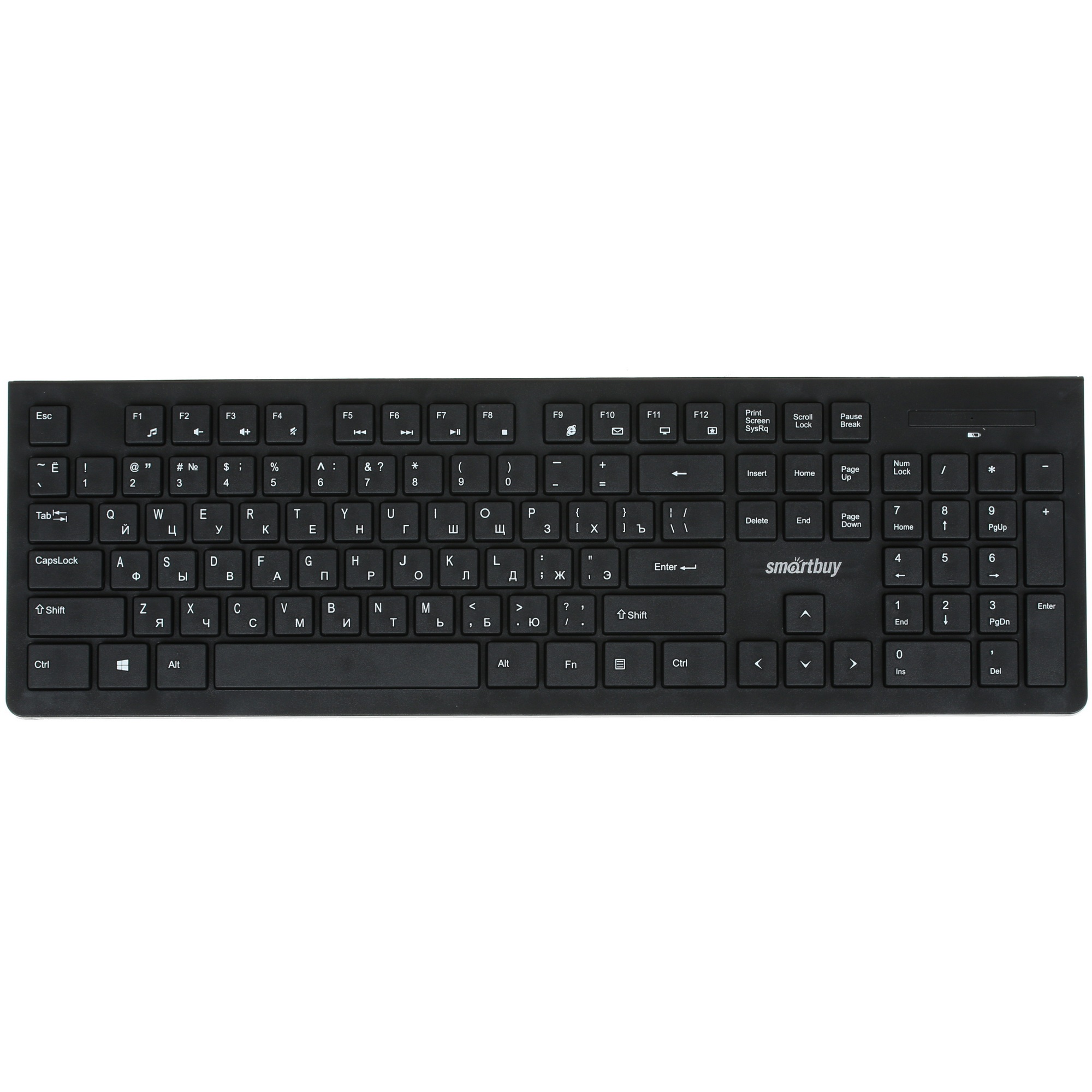 Клавиатура беспроводная мультимедийная Smartbuy 206 черная SBK-206AG-K