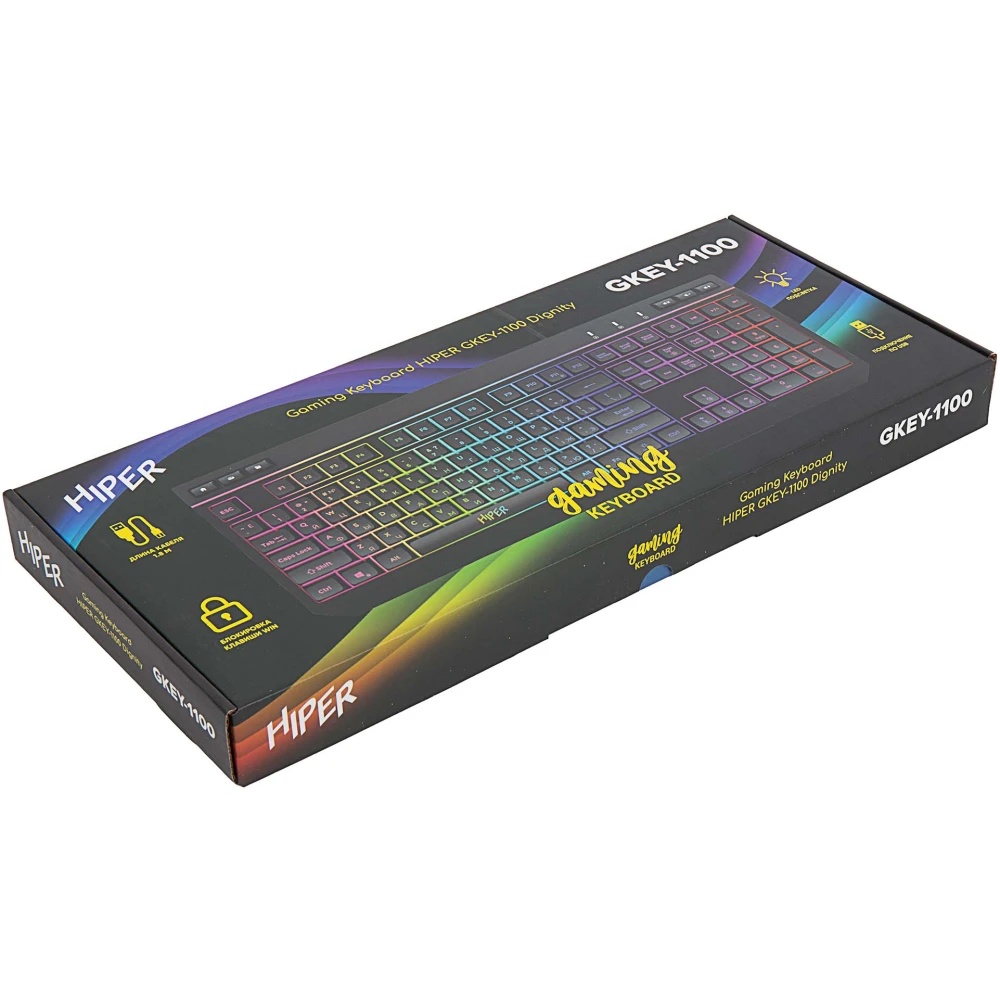 Игровая клавиатура HIPER GKEY-1100, черный