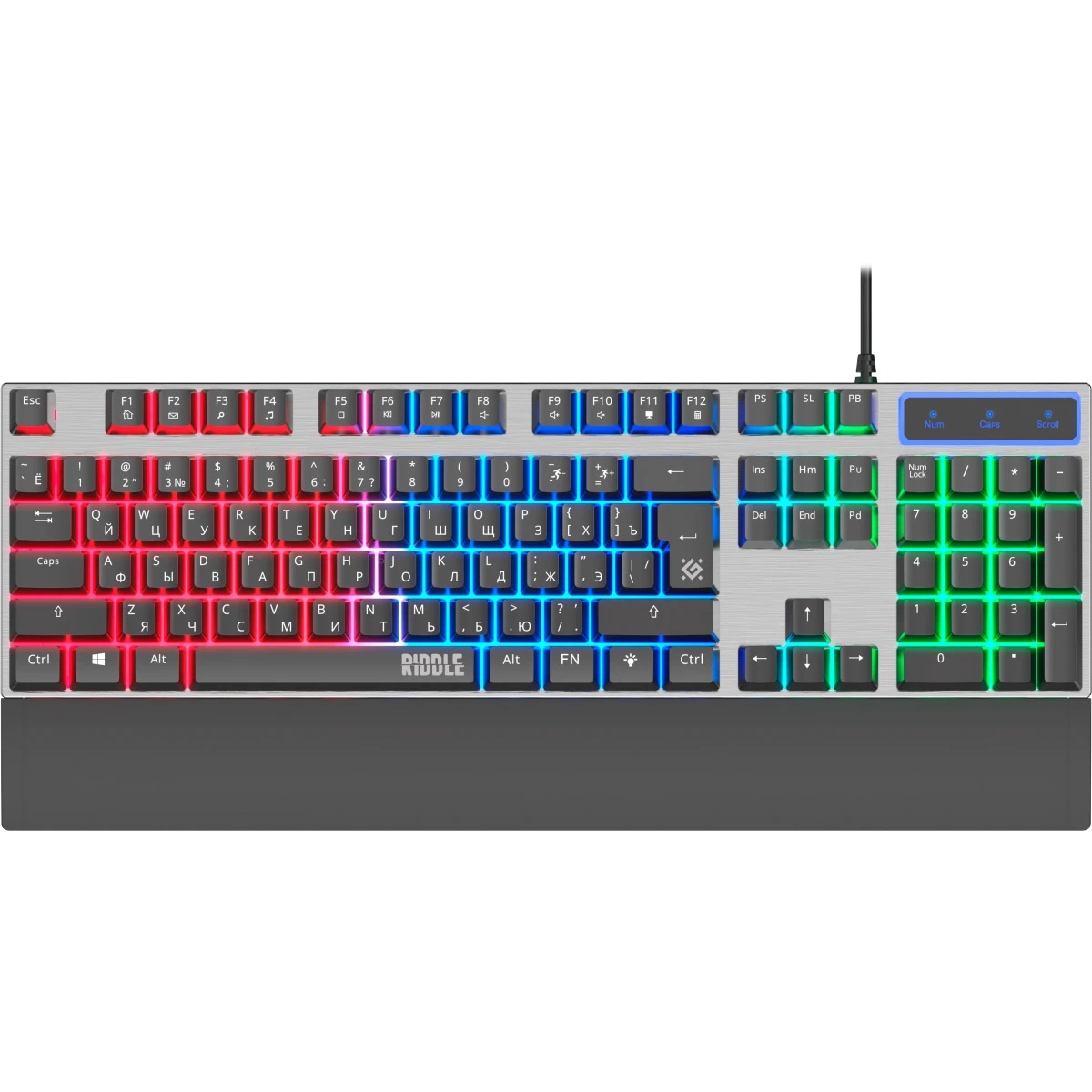 Клавиатура DEFENDER (45405) Riddle GK-405 RU, черный