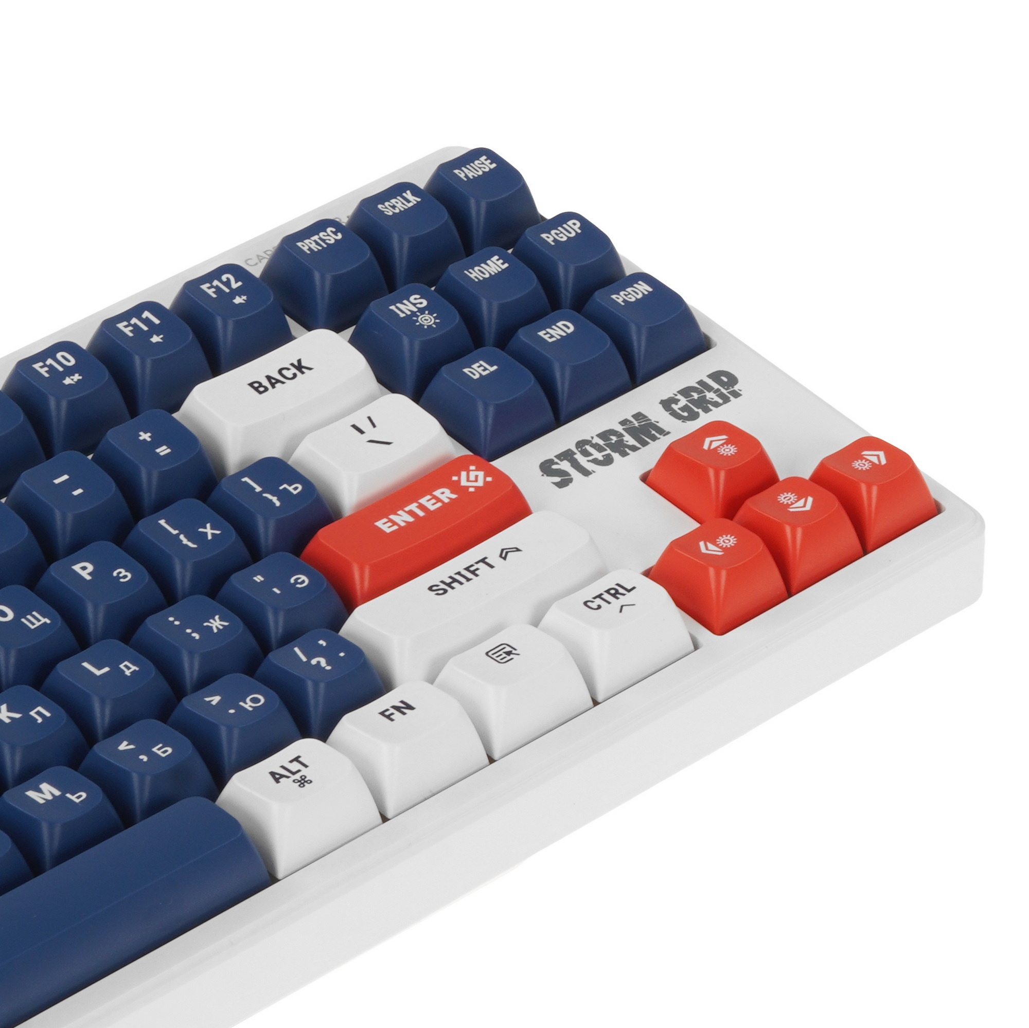 Клавиатура DEFENDER (45188) Storm Grip GK-188 RU,белый/синий