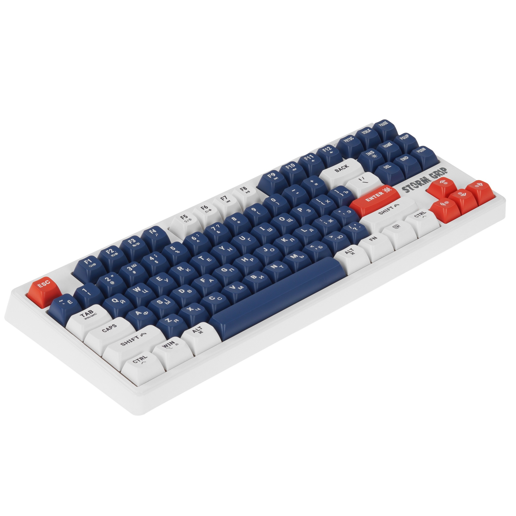 Клавиатура DEFENDER (45188) Storm Grip GK-188 RU,белый/синий