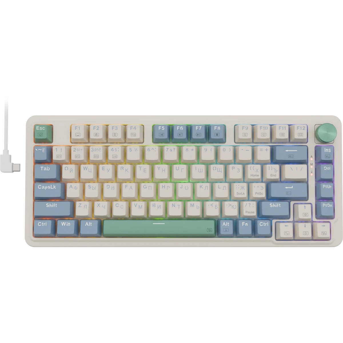 Беспроводная клавиатура Redragon Ucal Pro RU,RGB,кре/фиол/зел,BT+2.4,гас_1