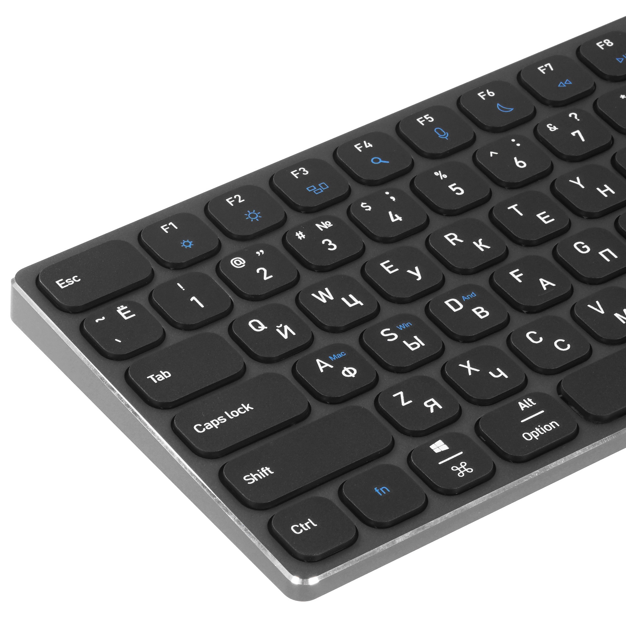 Клавиатура Oklick K867W (2002130) беспроводная, USB, Bluetooth/Радиоканал, серый/черный