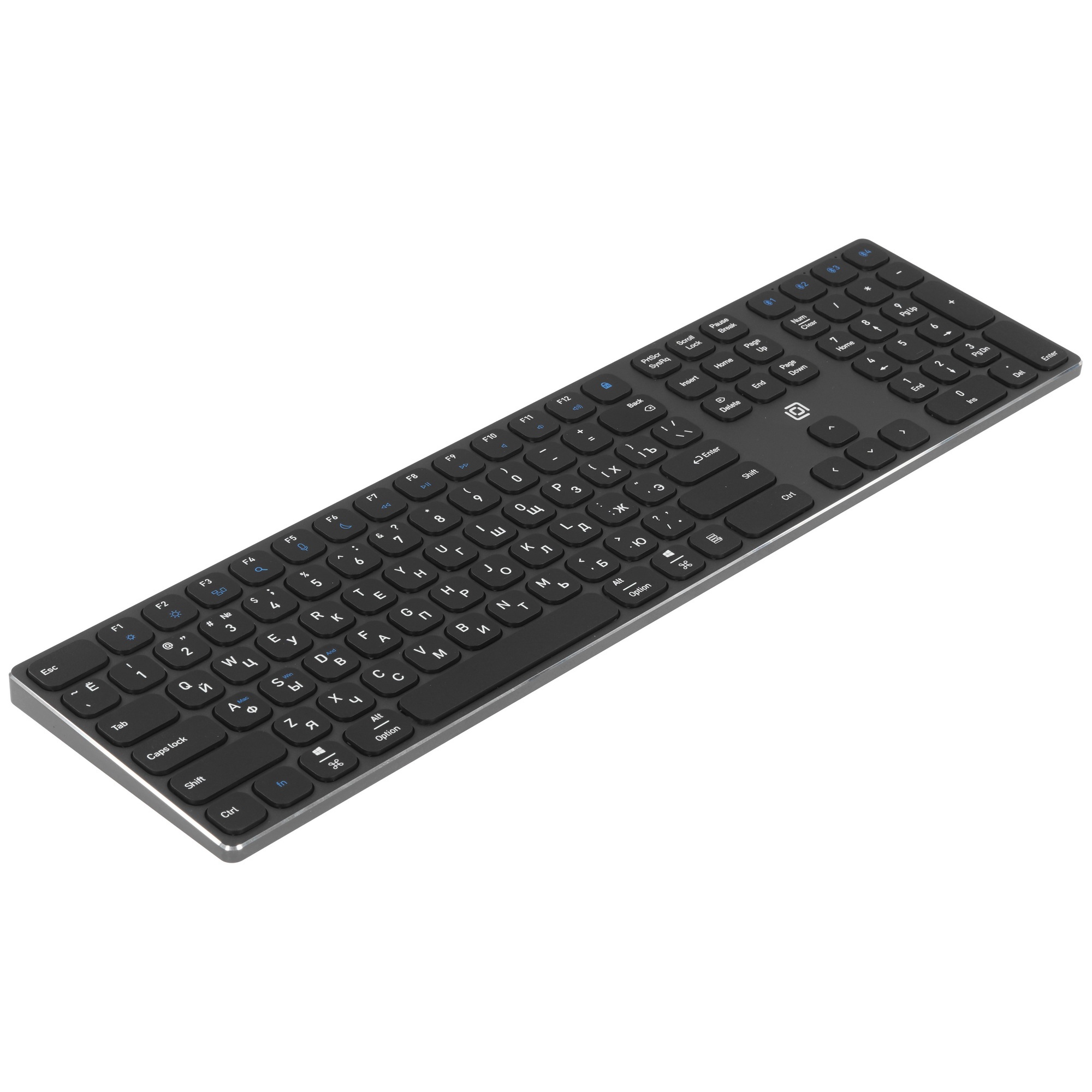 Клавиатура Oklick K867W (2002130) беспроводная, USB, Bluetooth/Радиоканал, серый/черный