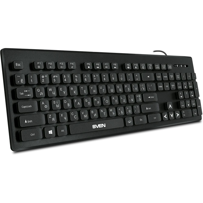 Игровая клавиатура SVEN KB-C7500EL черная (USB, 104 кл., RGB подсветка)