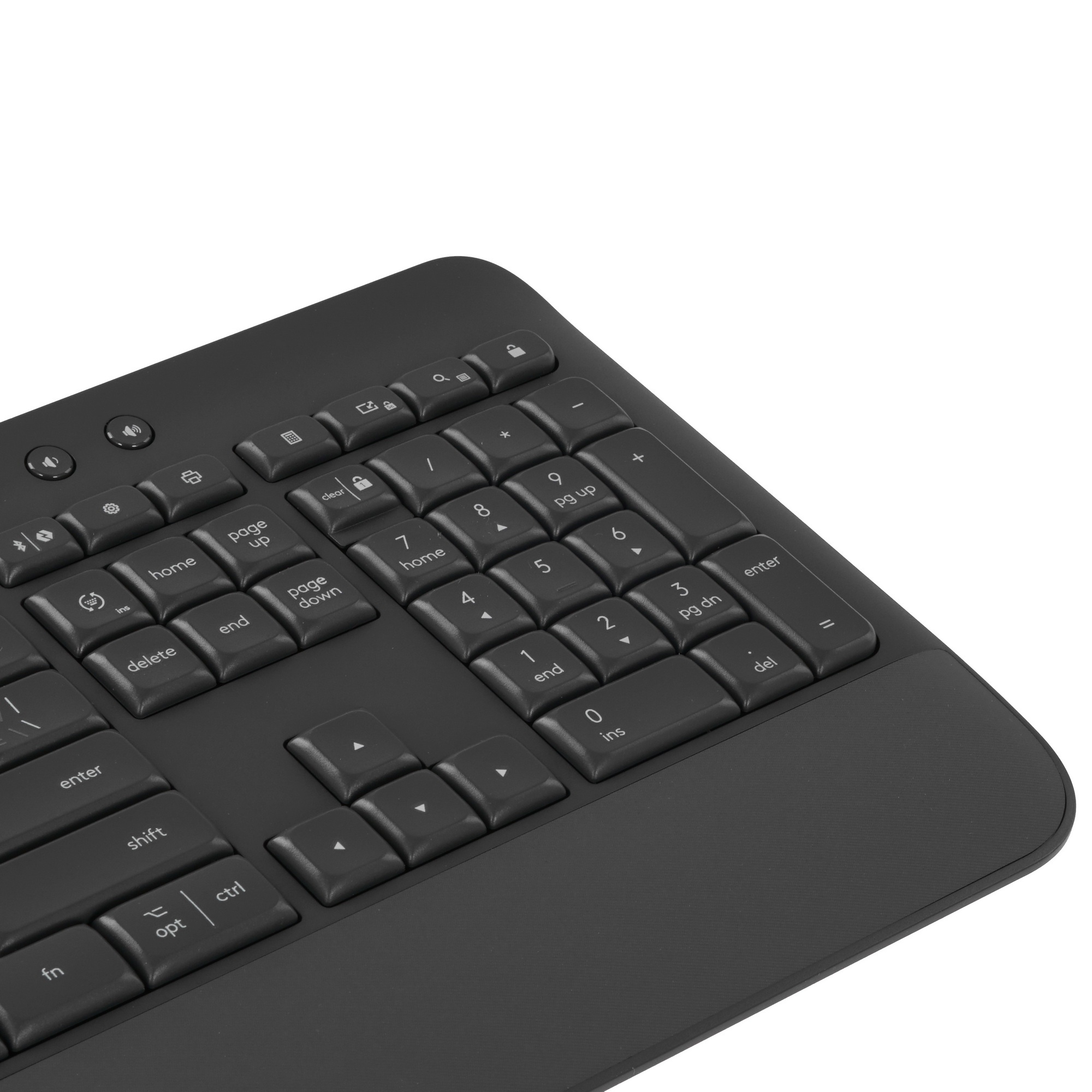 Клавиатура Logitech K650 черный USB беспроводная BT/Radio (подставка для запястий) (920-010954)