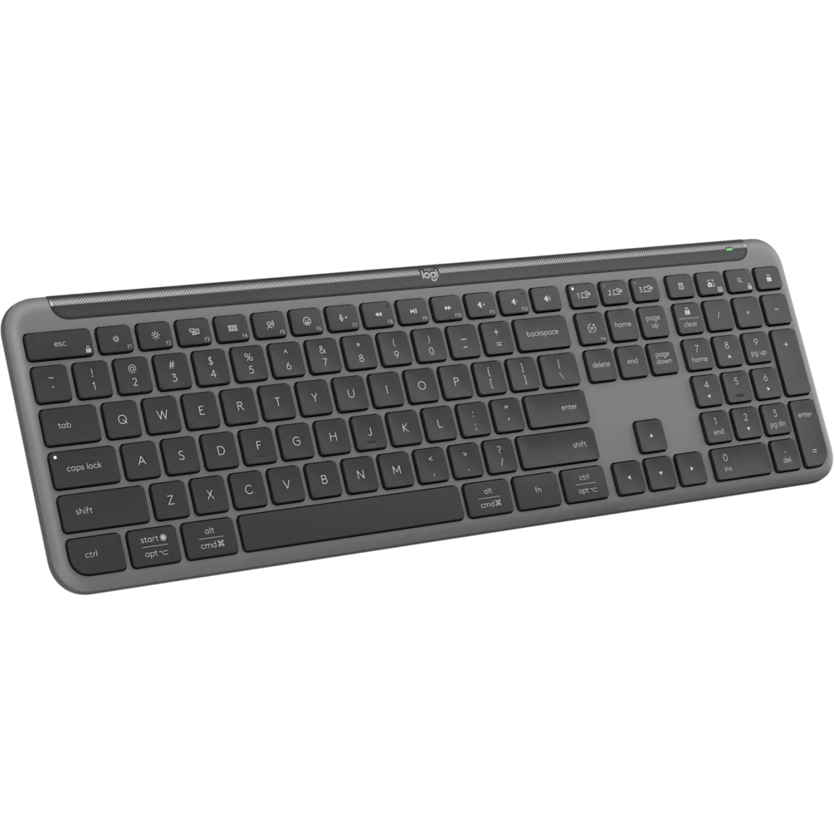 Клавиатура Logitech K950 черный USB беспроводная BT/Radio slim (920-012434)
