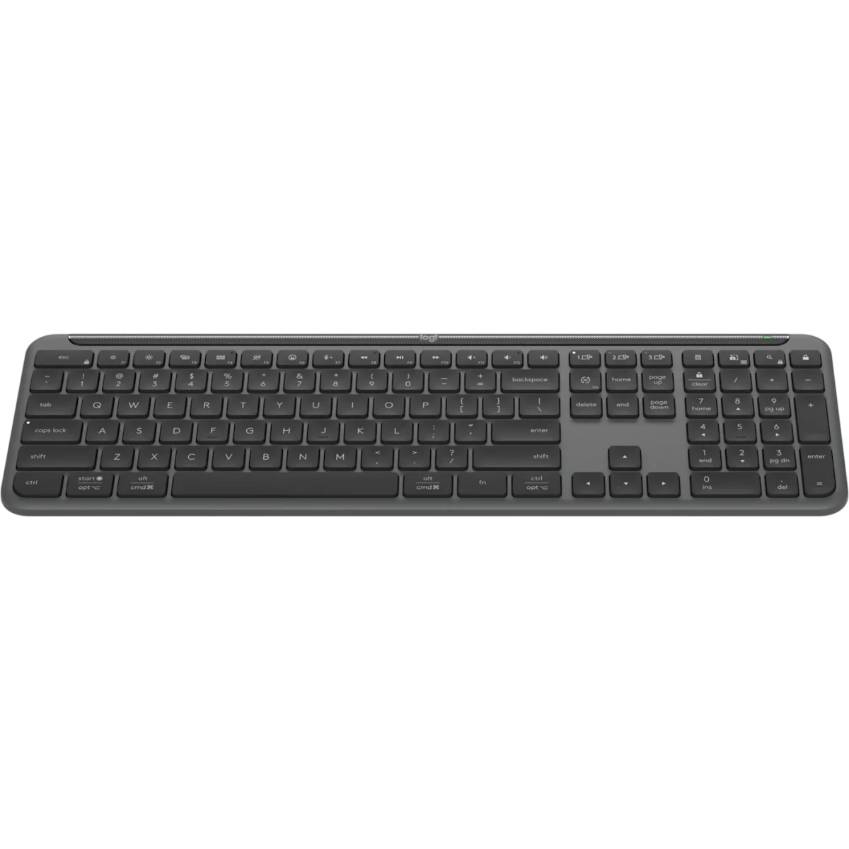 Клавиатура Logitech K950 черный USB беспроводная BT/Radio slim (920-012434)