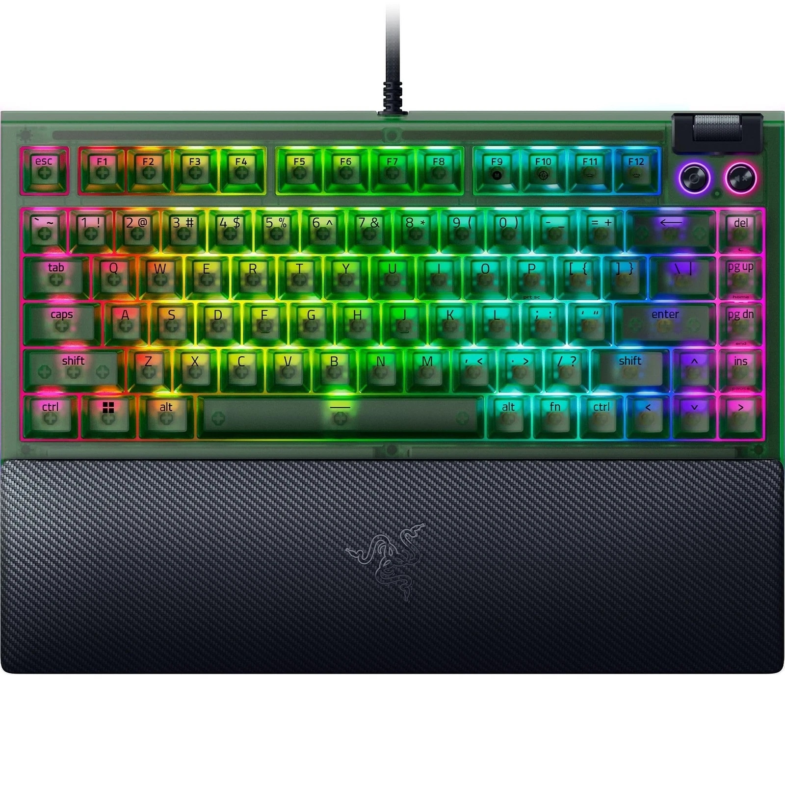 Игровая клавиатура Razer BlackWidow V4 75% - Phantom Green Ed. Gaming keyboard- US Layout