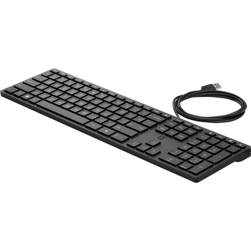 клавиатура проводная Keyboard HP Wired Desktop 320K black (Halley) - RUSS