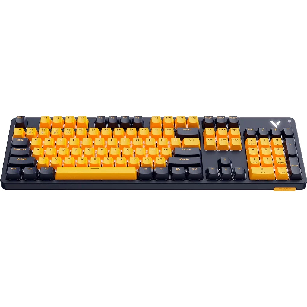 Игровая механическая клавиатура проводная/беспроводная RAPOO V500PRO-Multi-Mode, цвет - желтый/синий