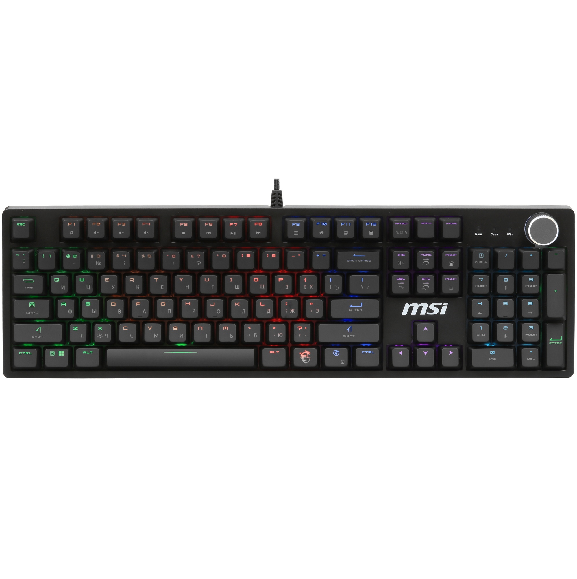 Клавиатура MSI GK320 механическая черный USB Multimedia for gamer LED (S11-04RU259-HH9)