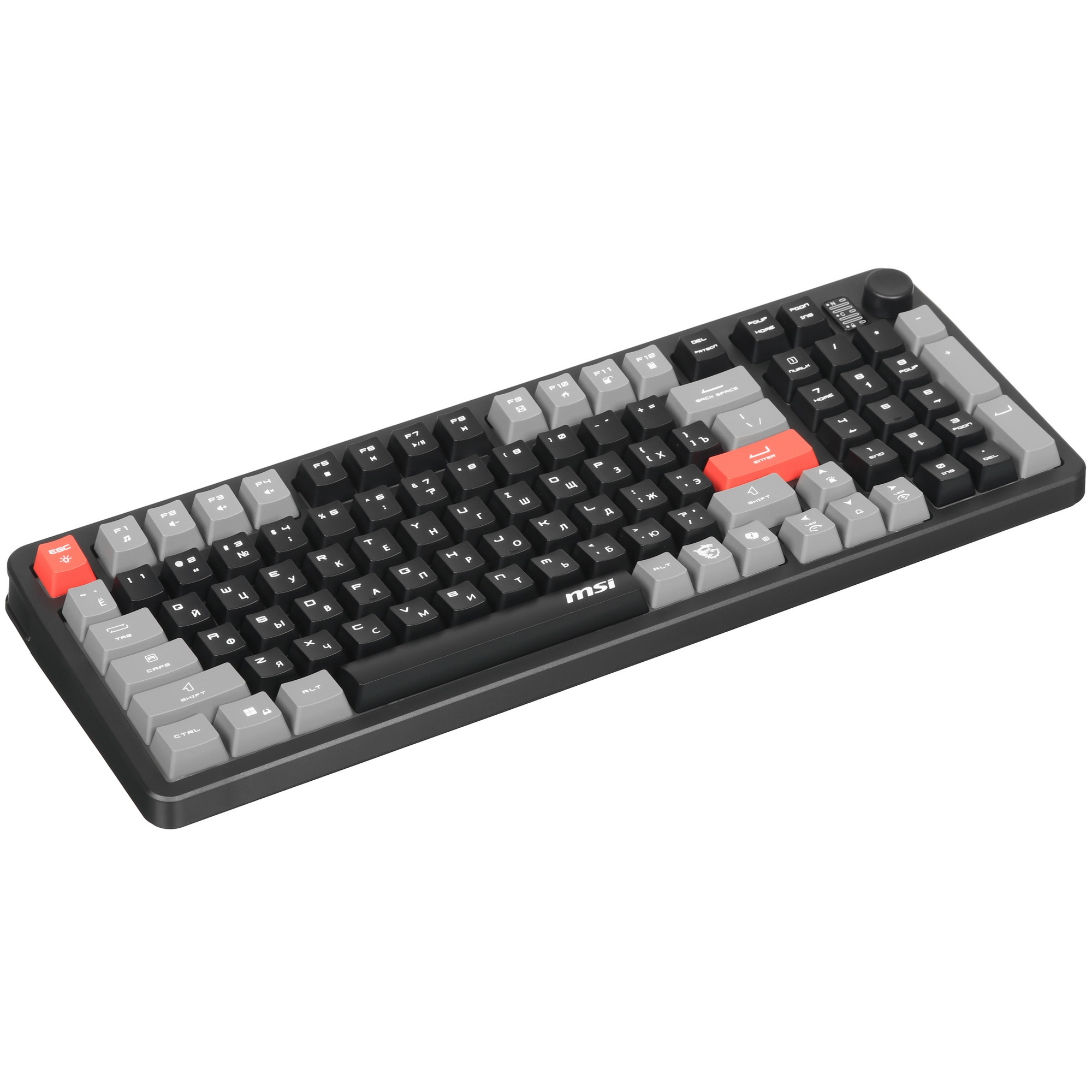 Клавиатура MSI GK110 черный/серый USB for gamer LED (S11-04RU258-HH9)