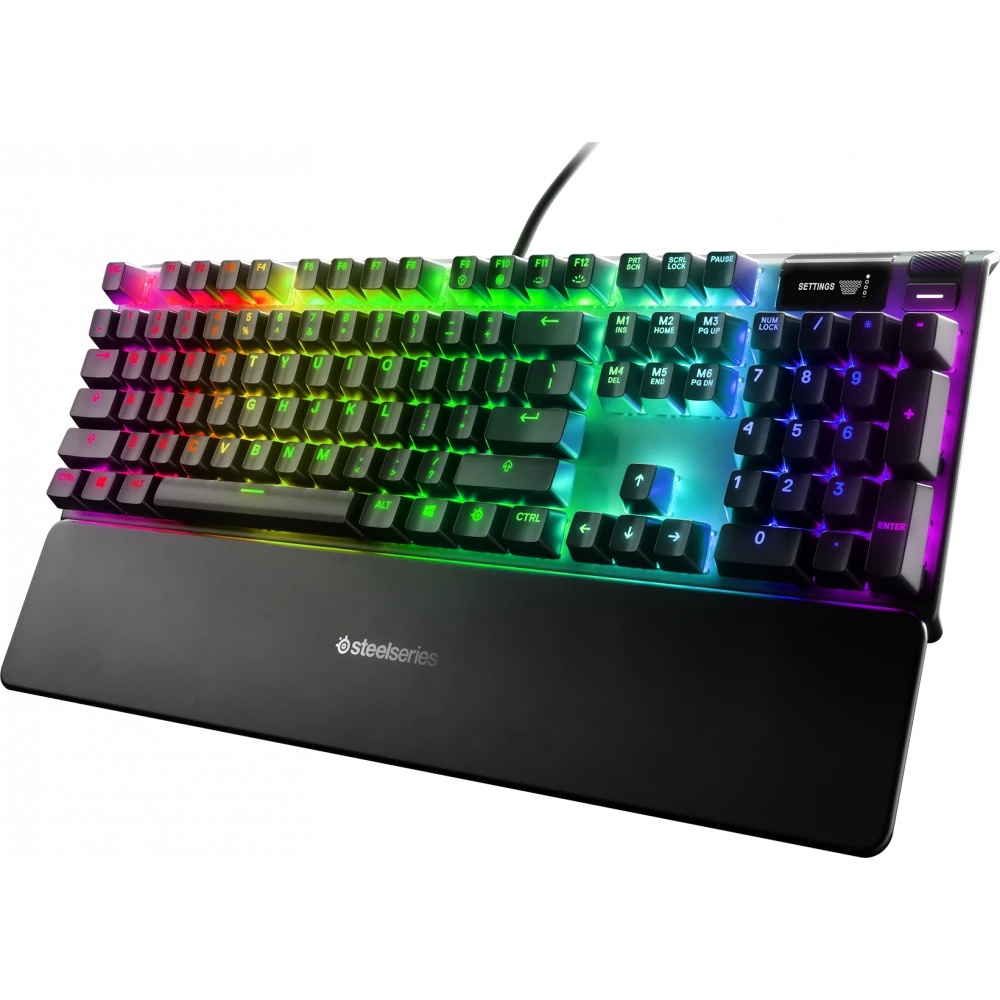 Клавиатура Steelseries Apex Pro механическая черный USB for gamer LED (подставка для запястий)