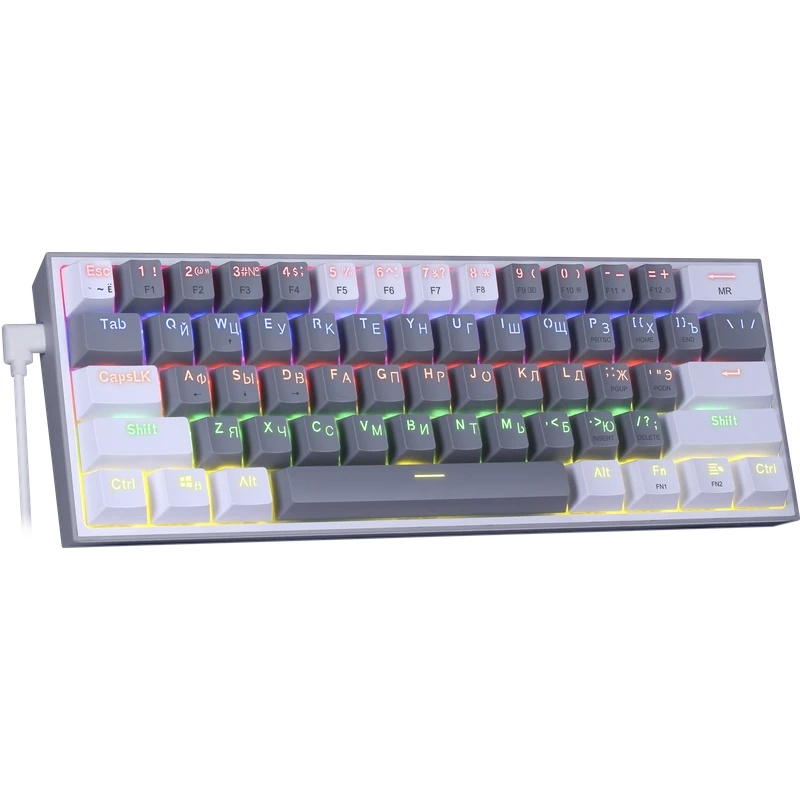 Клавиатура USB FIZZ GREY/WHITE REDRAGON 70675 DEFENDER