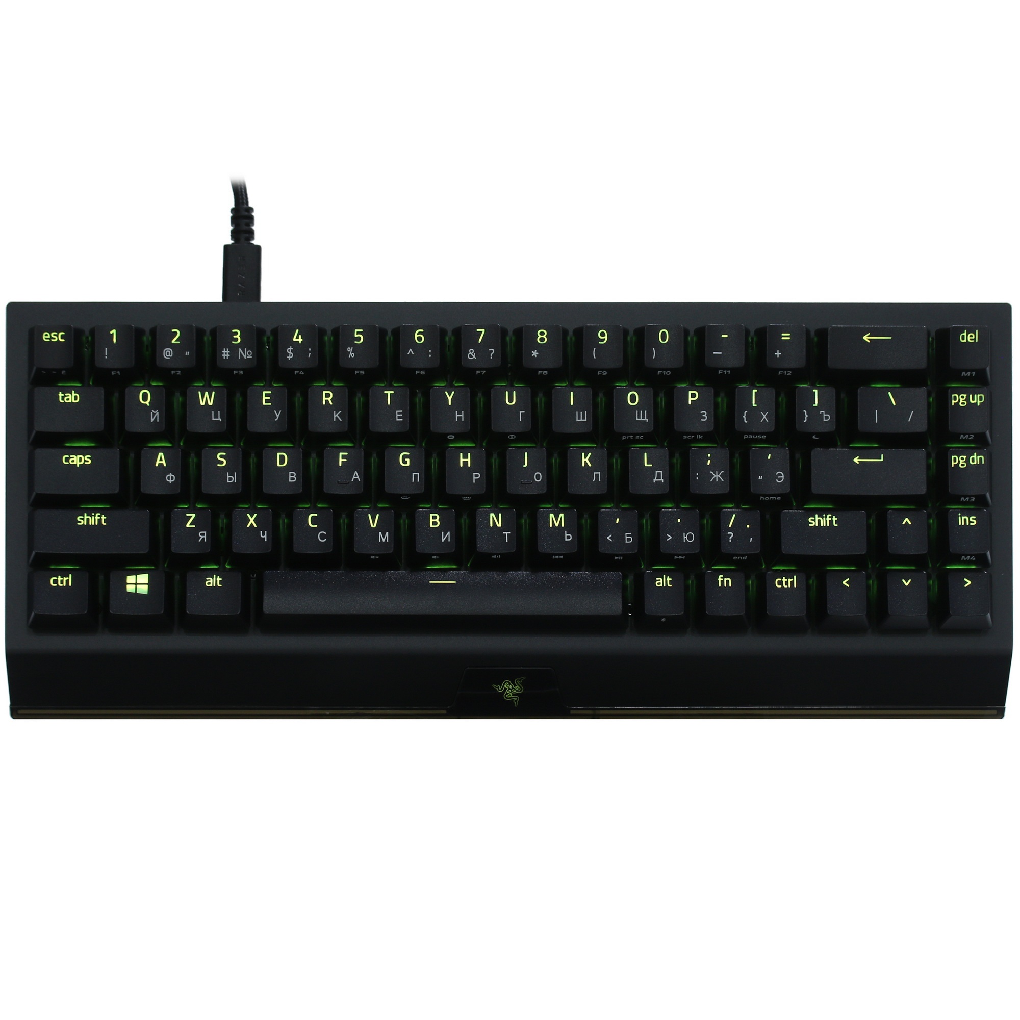 Клавиатура беспроводная игровая Razer BlackWidow V3 Mini HyperSpeed (Green Switch) - Russian Layout