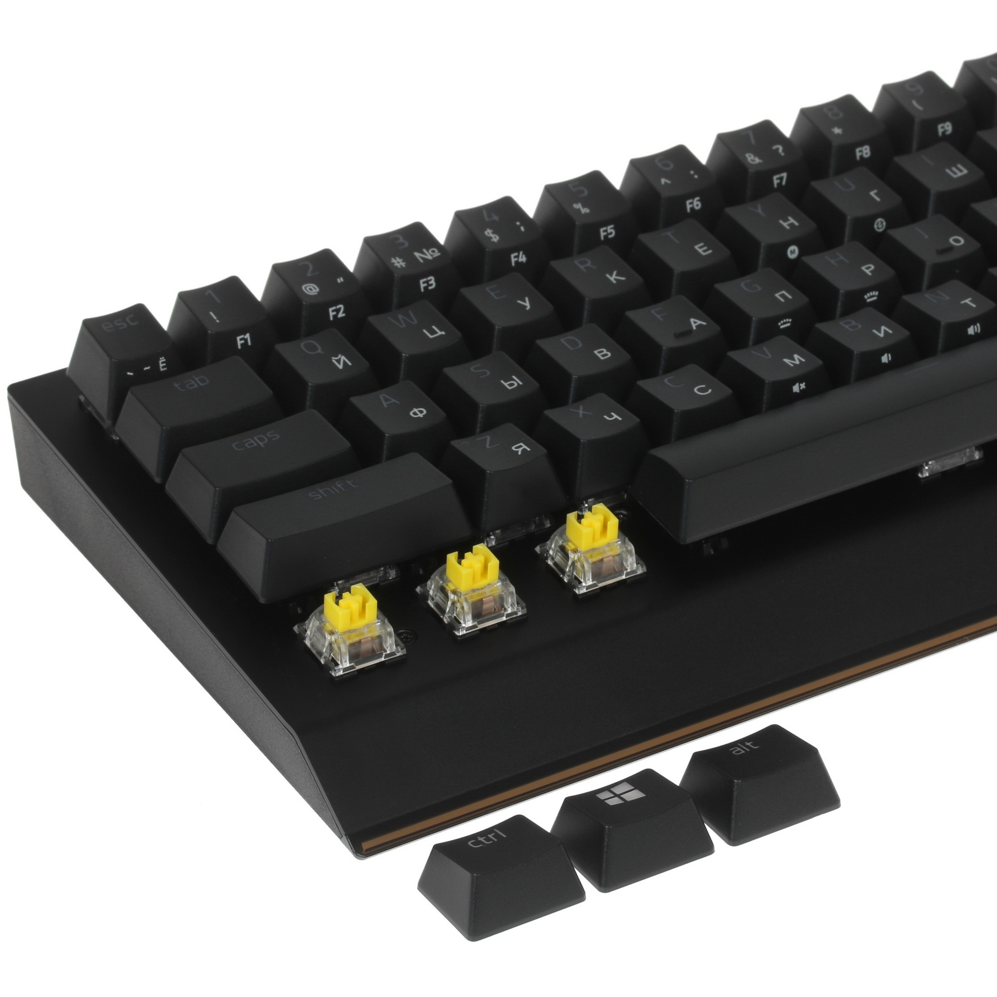 Клавиатура беспроводная игровая Razer BlackWidow V3 Mini HyperSpeed (Yellow Switch) - Russian Layout