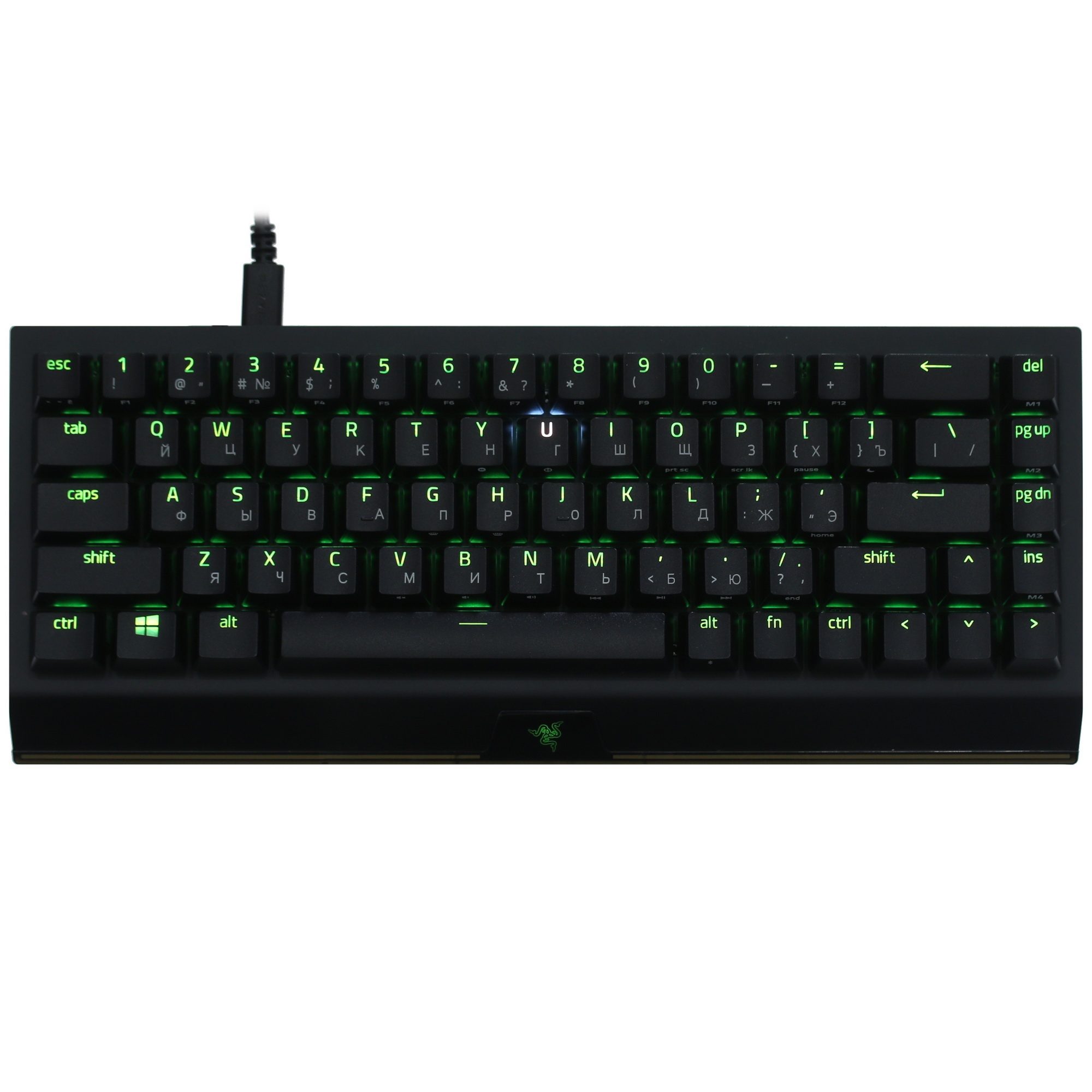 Клавиатура беспроводная игровая Razer BlackWidow V3 Mini HyperSpeed (Yellow Switch) - Russian Layout