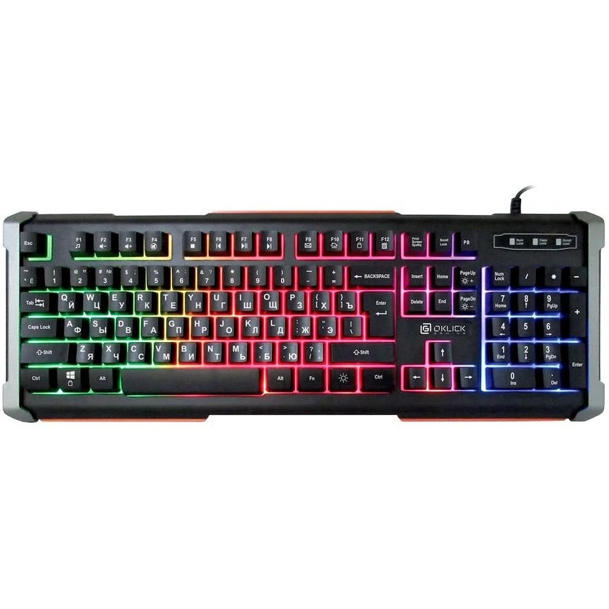 Клавиатура Oklick 710G черный/серый USB Multimedia