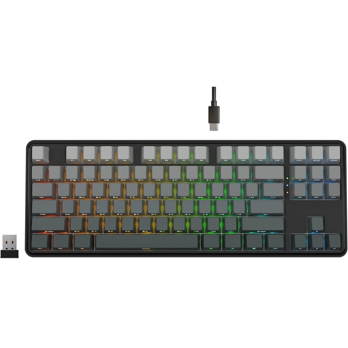 Клавиатура беспроводная DEFENDER Redragon Star Blade Pro black/grey (USB/BT, 87 клавиш) (72653)