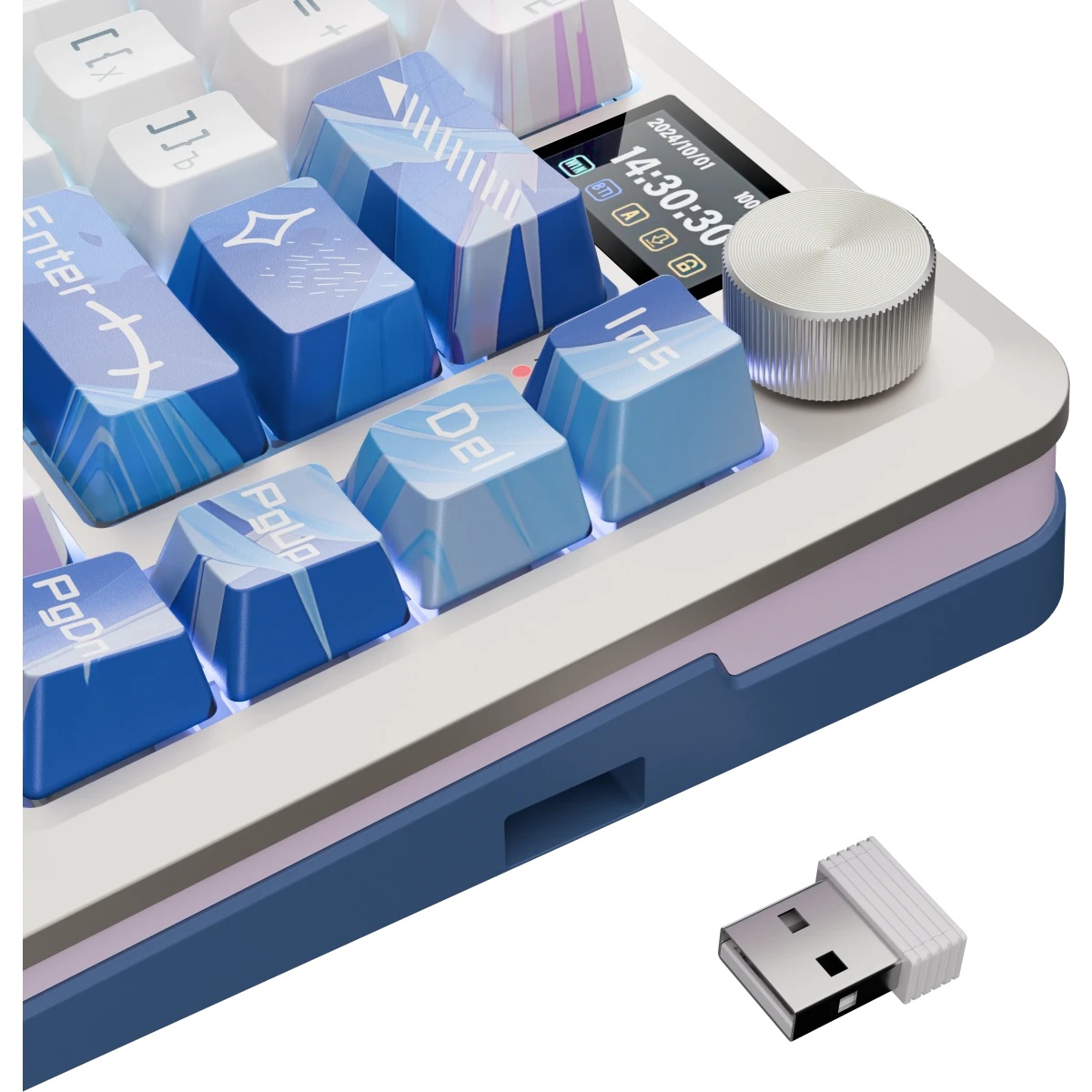 Клавиатура беспроводная DEFENDER Redragon Flekact Pro violet/white (USB/BT, 81 клавиша) (72616)