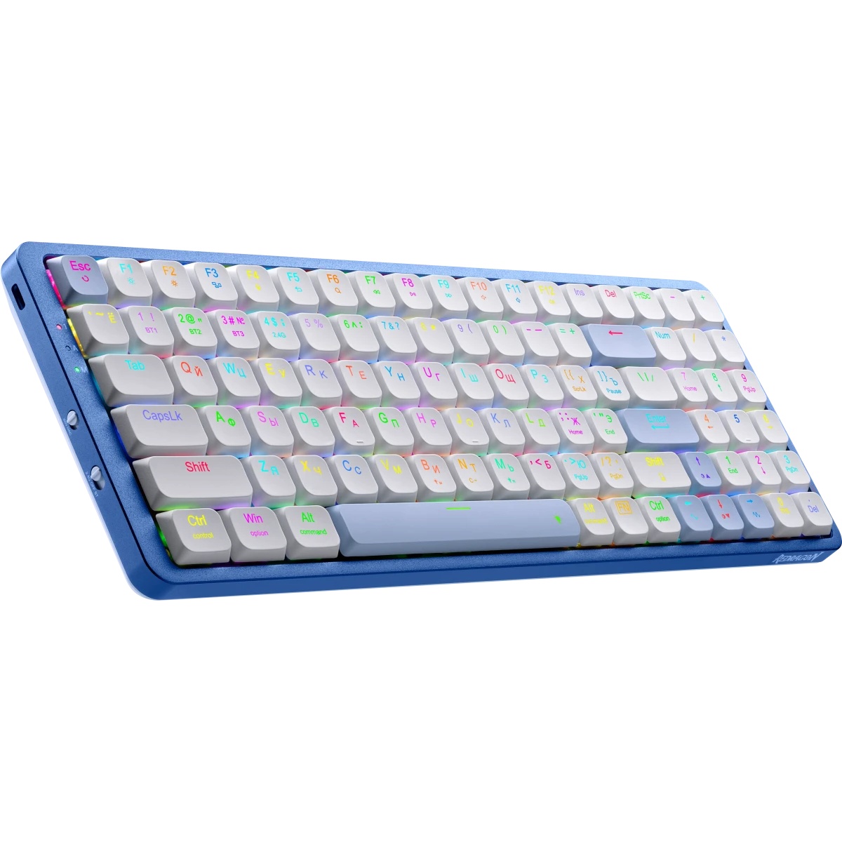 Клавиатура беспроводная DEFENDER Redragon Eva Pro white/blue (USB/BT, 96 клавиши) (72369)