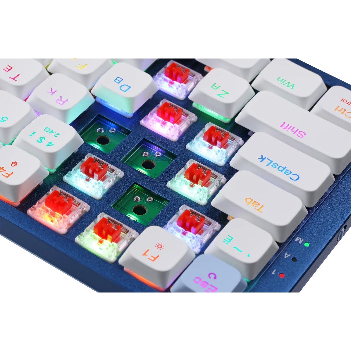 Клавиатура беспроводная DEFENDER Redragon Eva Pro white/blue (USB/BT, 96 клавиши) (72369)