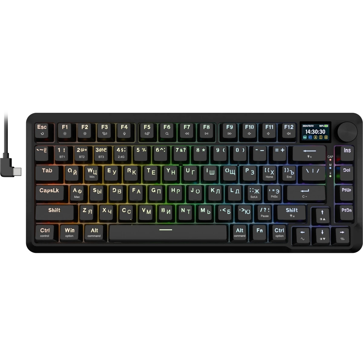 Клавиатура беспроводная DEFENDER Redragon Flekact Pro black (USB/BT, 81 клавиша) (72535)