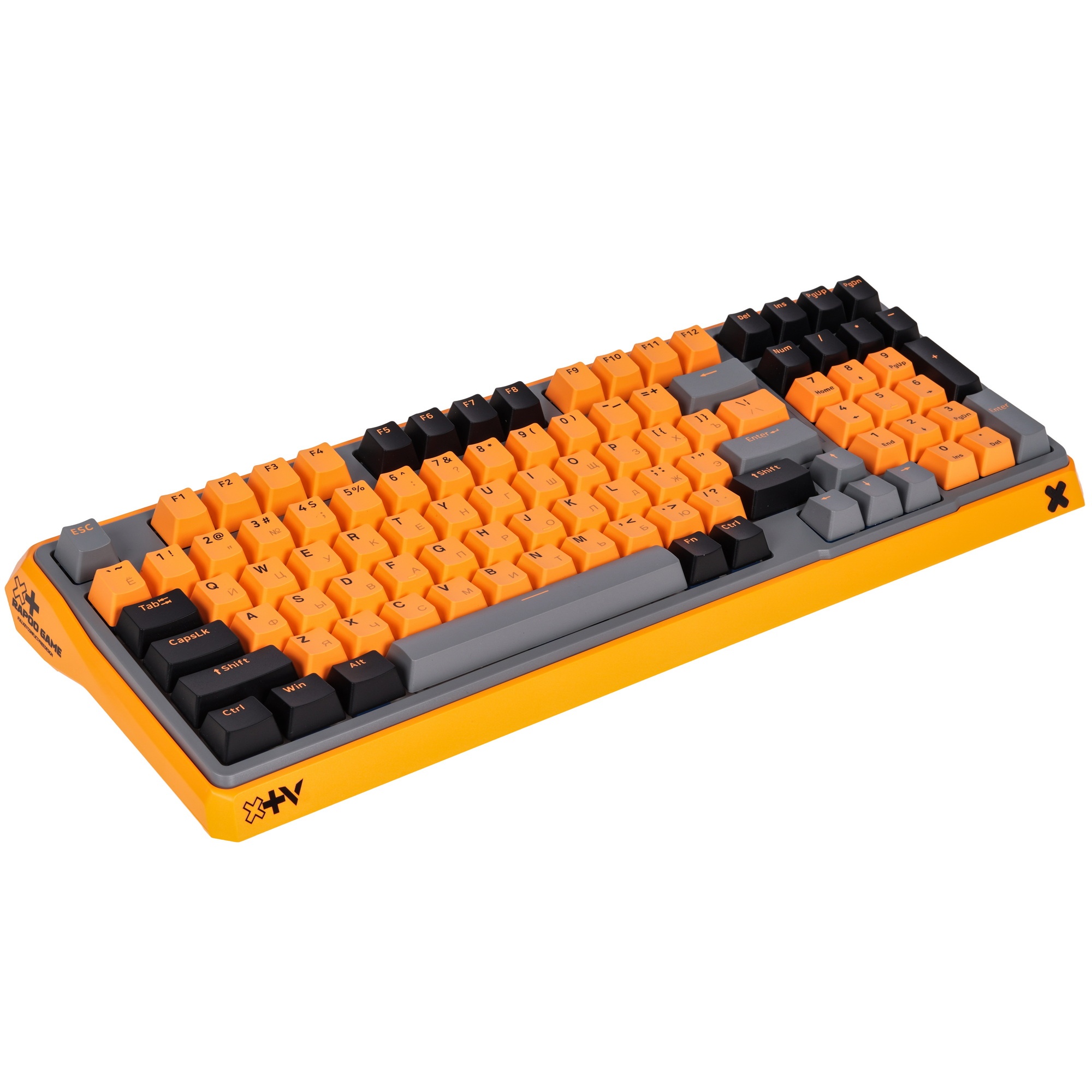 Клавиатура Rapoo ESK750-98 игровая&nbsp;механическая проводная,&nbsp;цвет&nbsp;-&nbsp;черный/серый/оранжевый