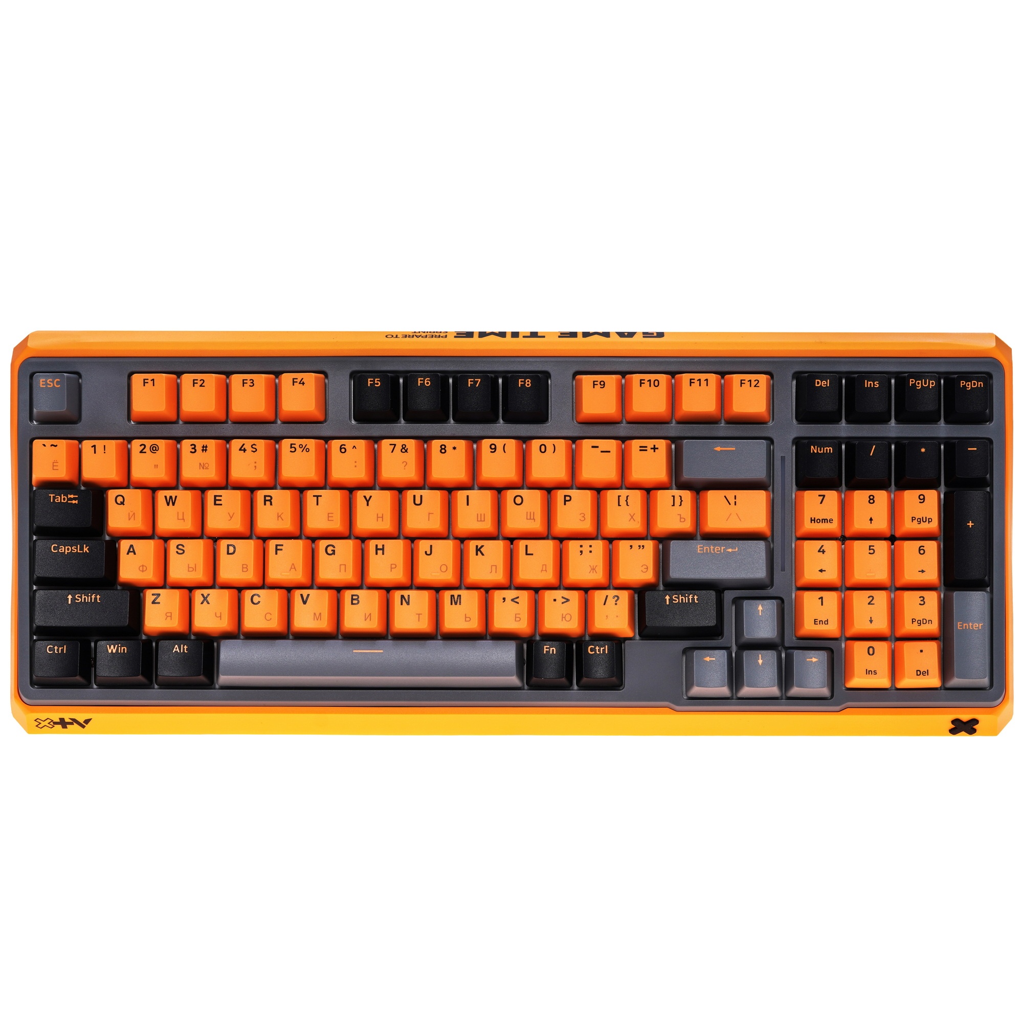 Клавиатура Rapoo ESK750-98 игровая&nbsp;механическая проводная,&nbsp;цвет&nbsp;-&nbsp;черный/серый/оранжевый