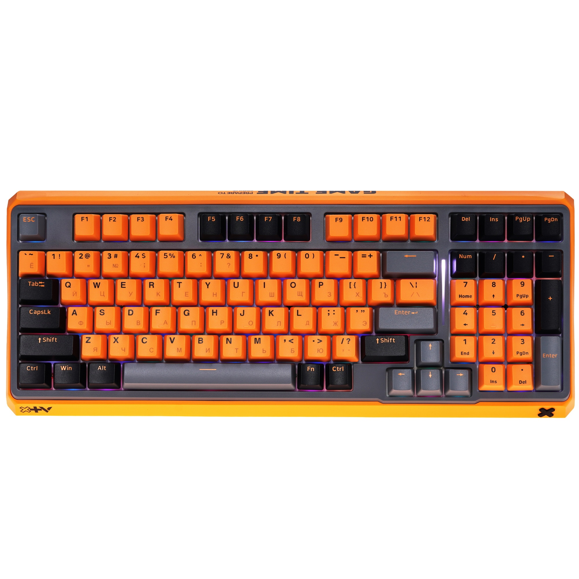 Клавиатура Rapoo ESK750-98 игровая&nbsp;механическая проводная,&nbsp;цвет&nbsp;-&nbsp;черный/серый/оранжевый