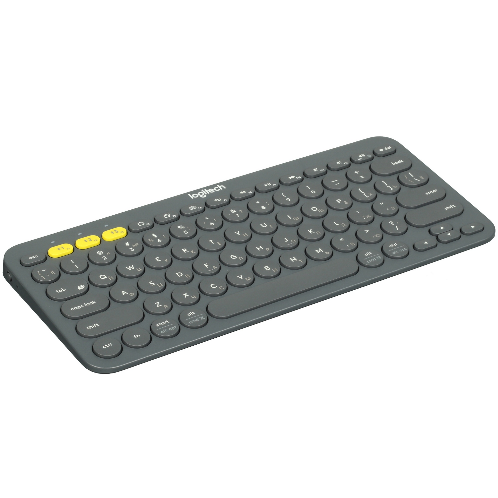 Клавиатура беспроводная Logitech K380 Multi-Device Bluetooth (920-007584) темно- серый- (заводская г
