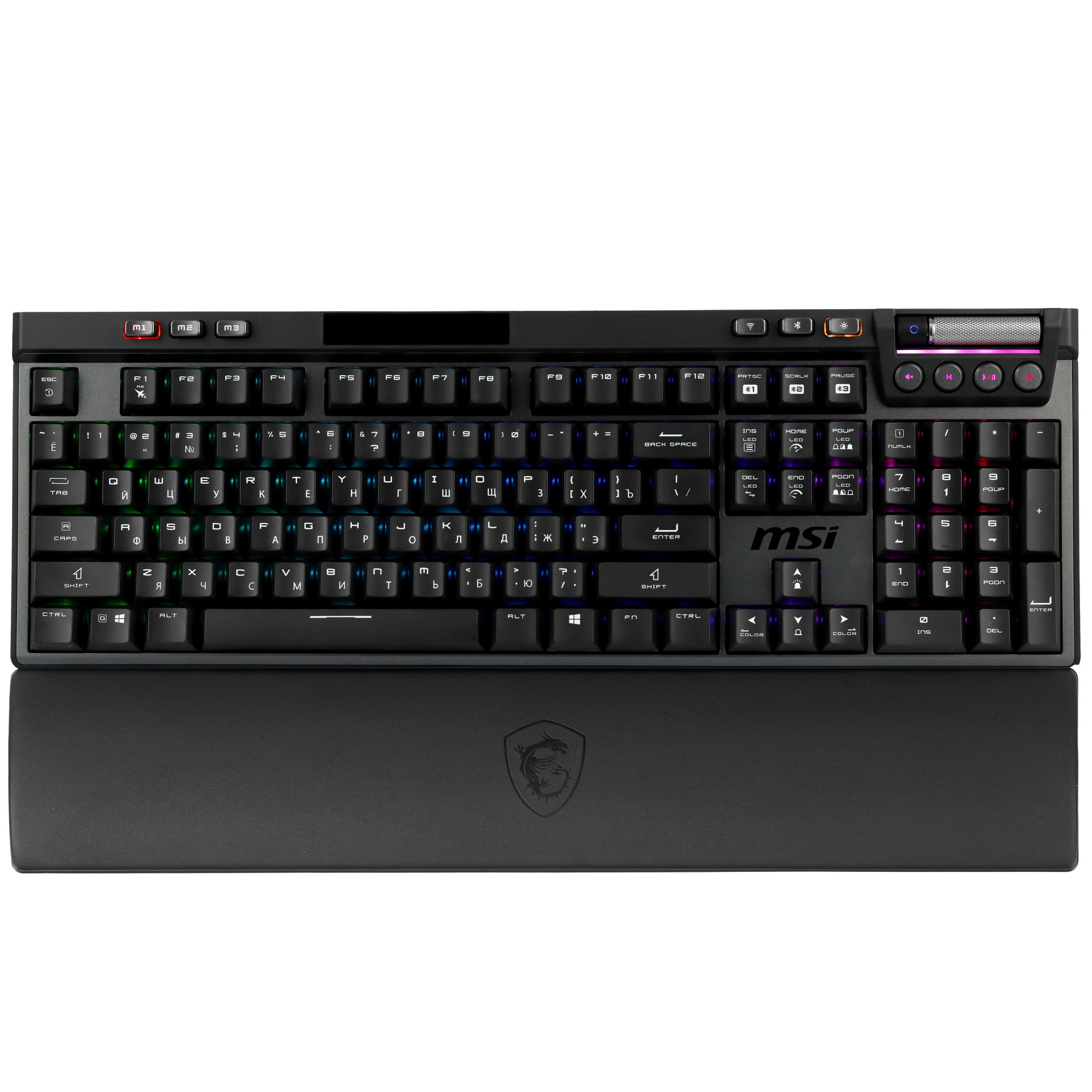 Клавиатура MSI STRIKE Pro W Silent механическая серый/черный USB Multimedia for gamer LED (подставка