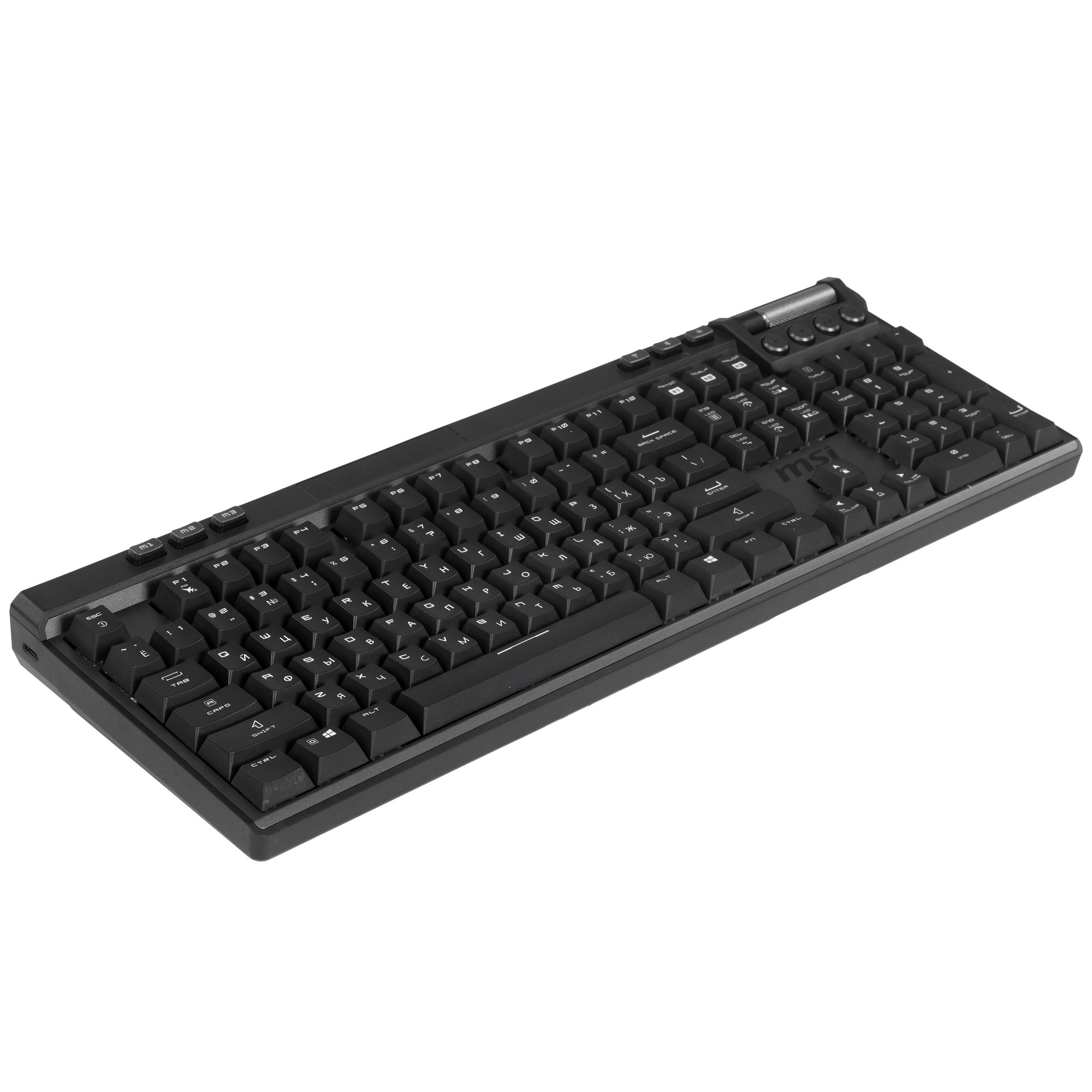Клавиатура MSI STRIKE Pro W Silent механическая серый/черный USB Multimedia for gamer LED (подставка