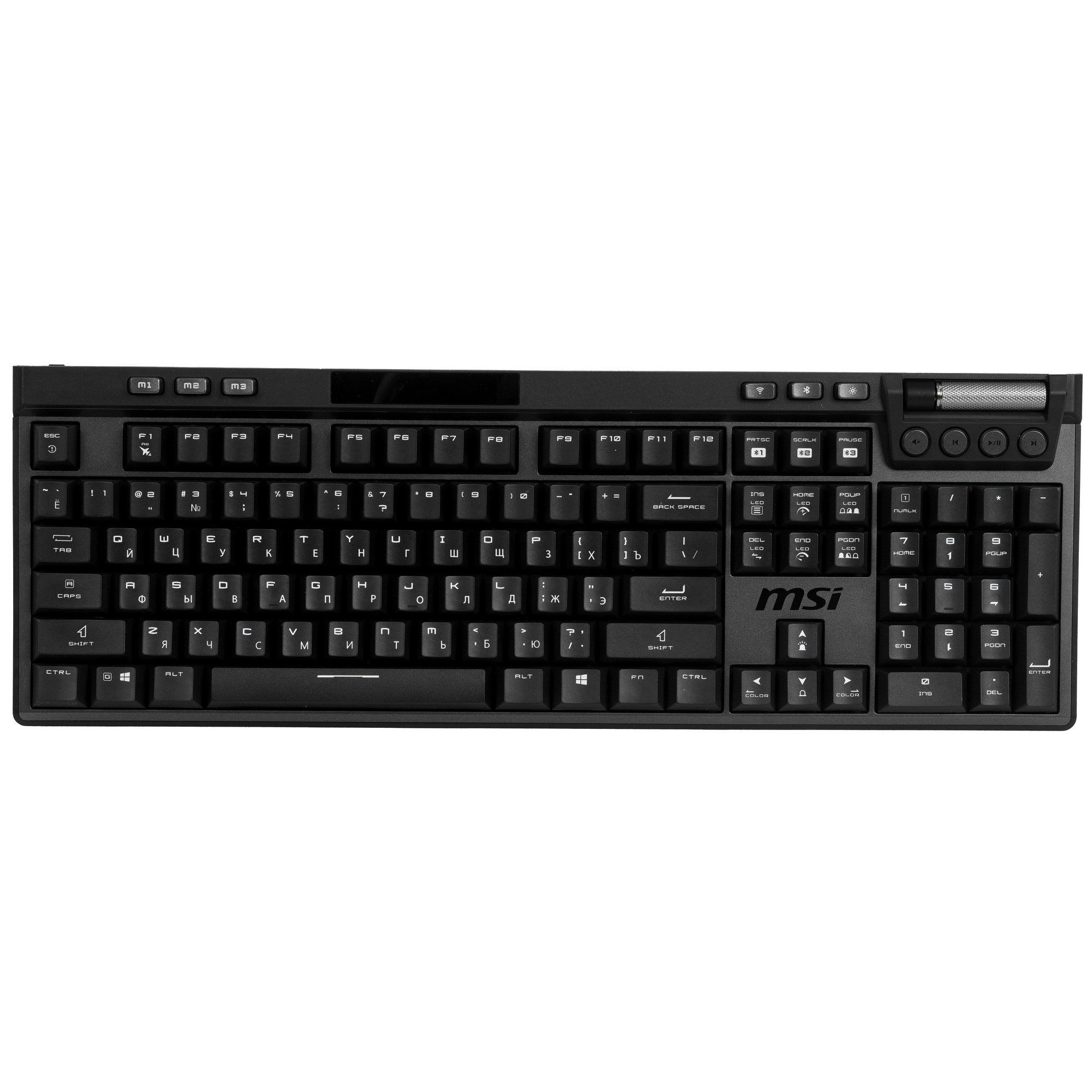 Клавиатура MSI STRIKE Pro W Silent механическая серый/черный USB Multimedia for gamer LED (подставка