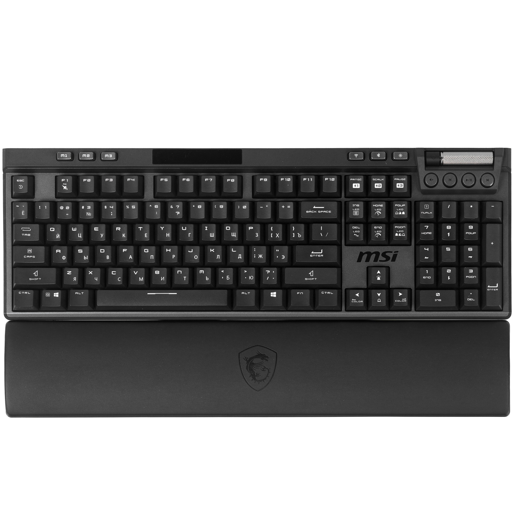 Клавиатура MSI STRIKE Pro W Silent механическая серый/черный USB Multimedia for gamer LED (подставка