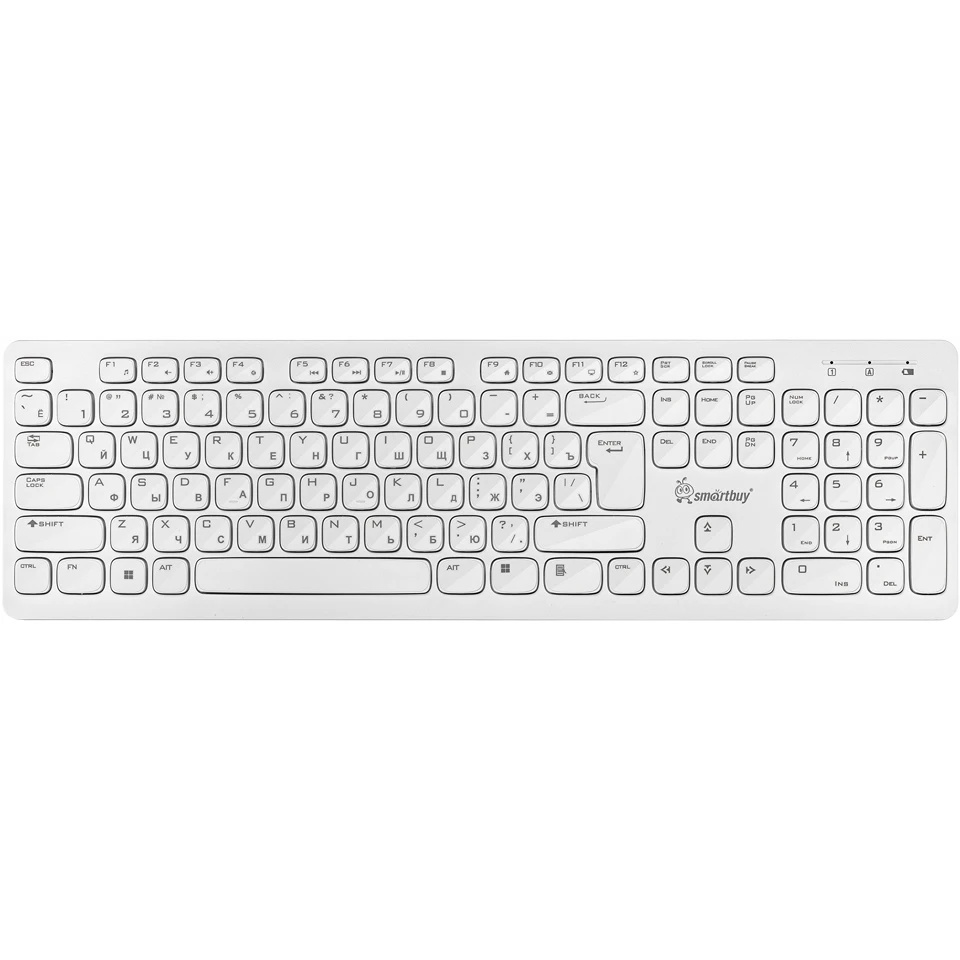 Клавиатура беспроводная мультимедийная Smartbuy ONE 252 белая SBK-252AG-W
