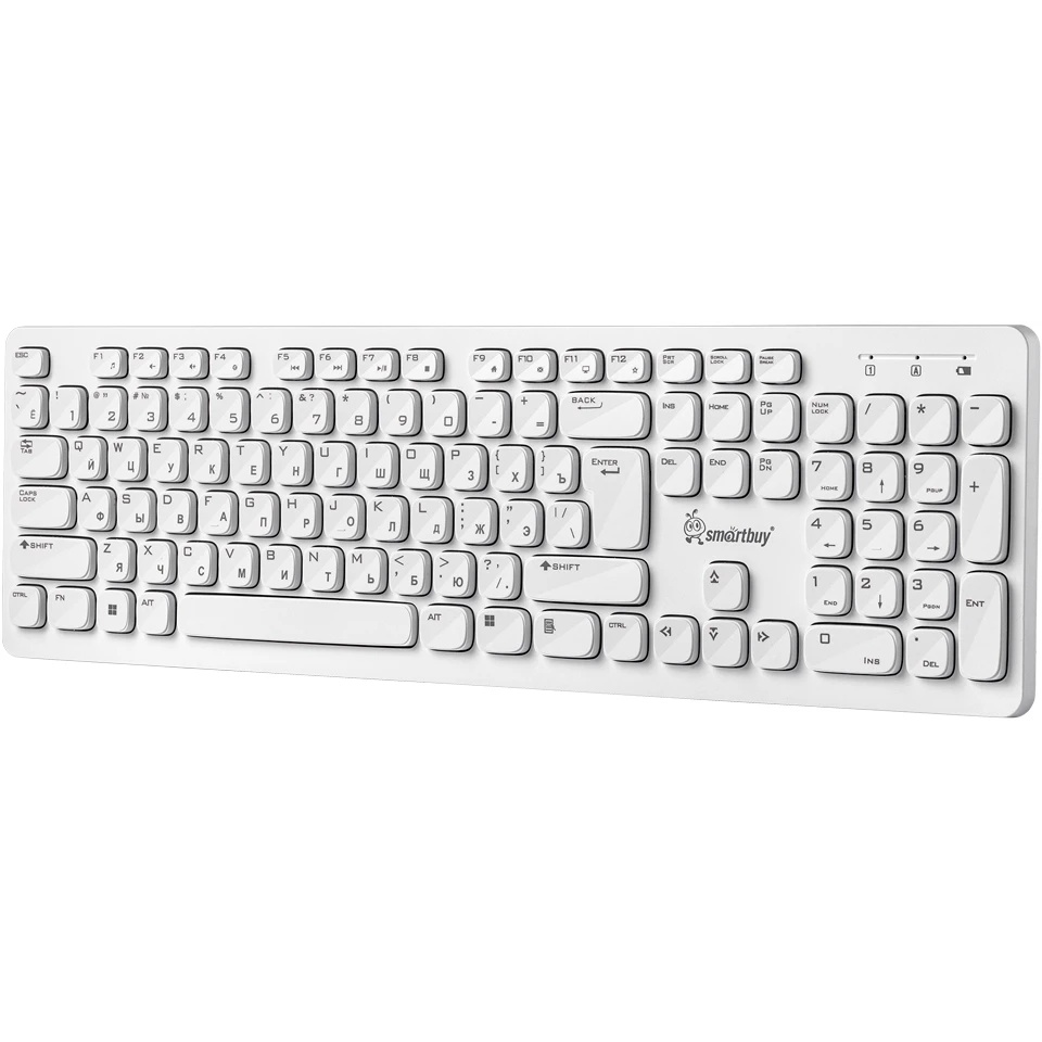 Клавиатура беспроводная мультимедийная Smartbuy ONE 252 белая SBK-252AG-W