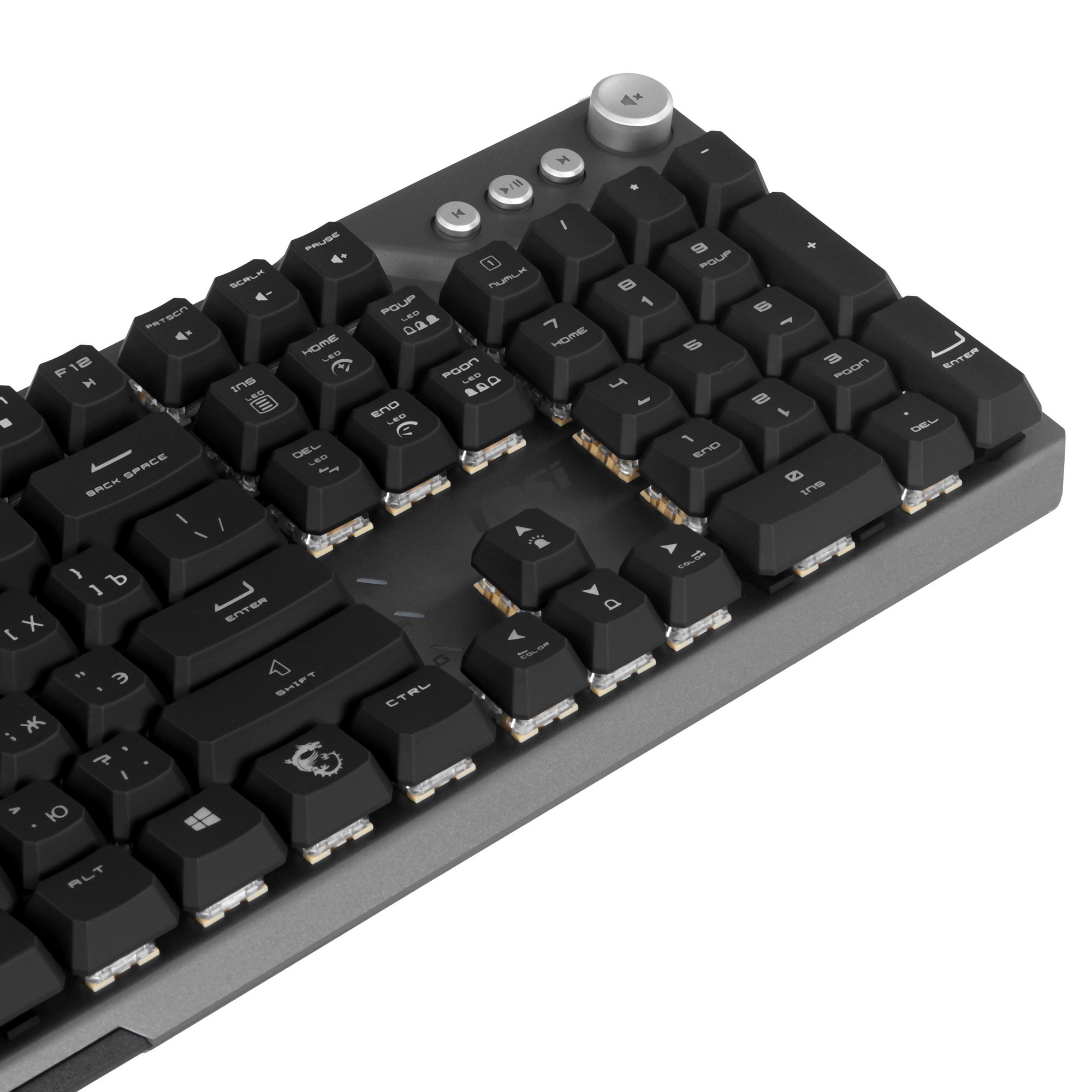 Клавиатура MSI STRIKE 600 Silent механическая серый/черный USB Multimedia for gamer LED (подставка д